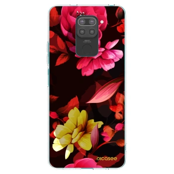 Picasee husă neagră din silicon pentru Xiaomi Redmi Note 9 - Dark Peonny