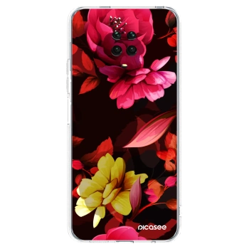 Picasee husă transparentă din silicon pentru Xiaomi Redmi Note 9S - Dark Peonny