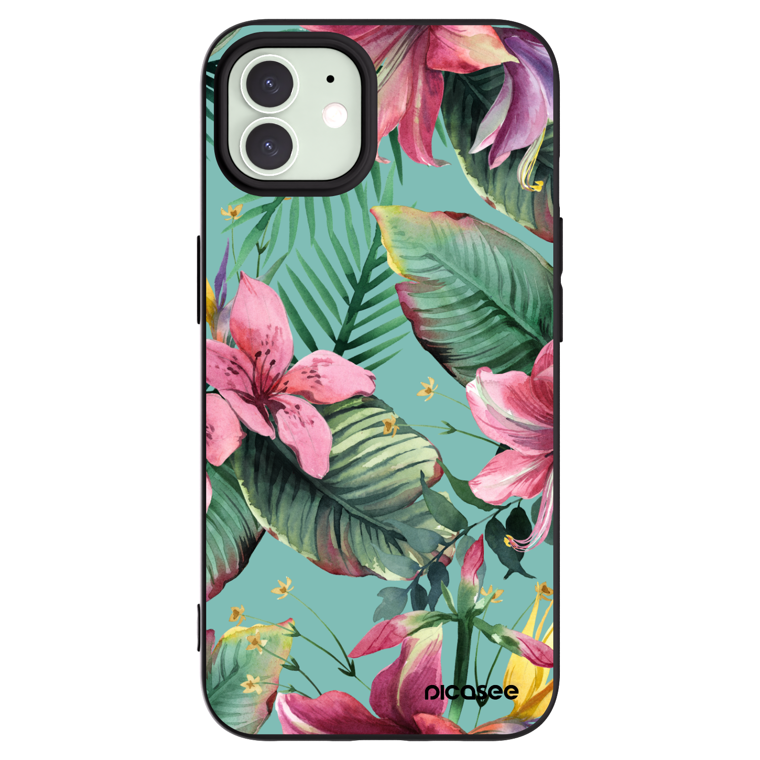 Picasee husă neagră din silicon pentru Apple iPhone 12 Pro - Hawaii