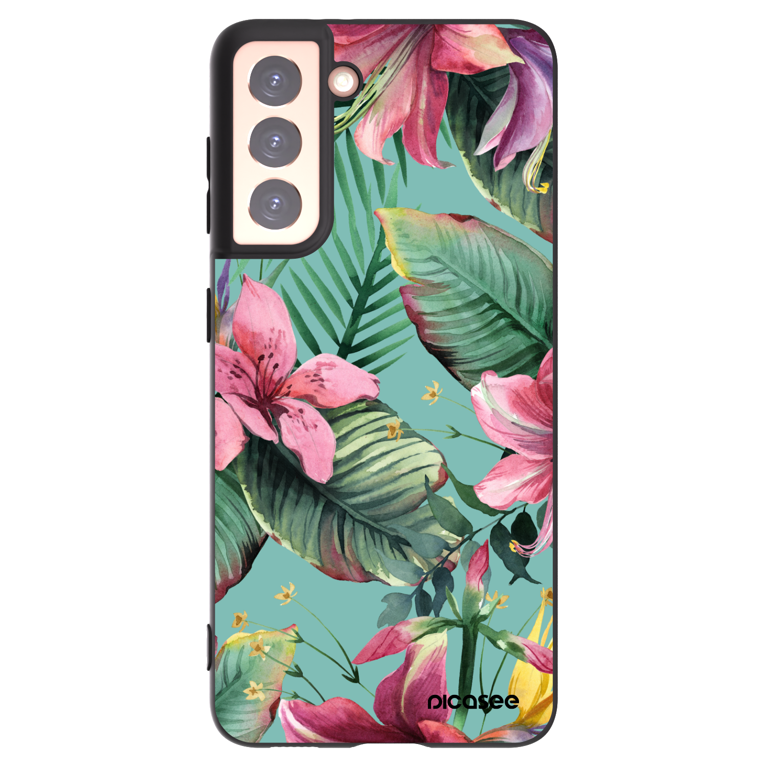 Picasee husă neagră din silicon pentru Samsung Galaxy S21 5G G991B - Hawaii