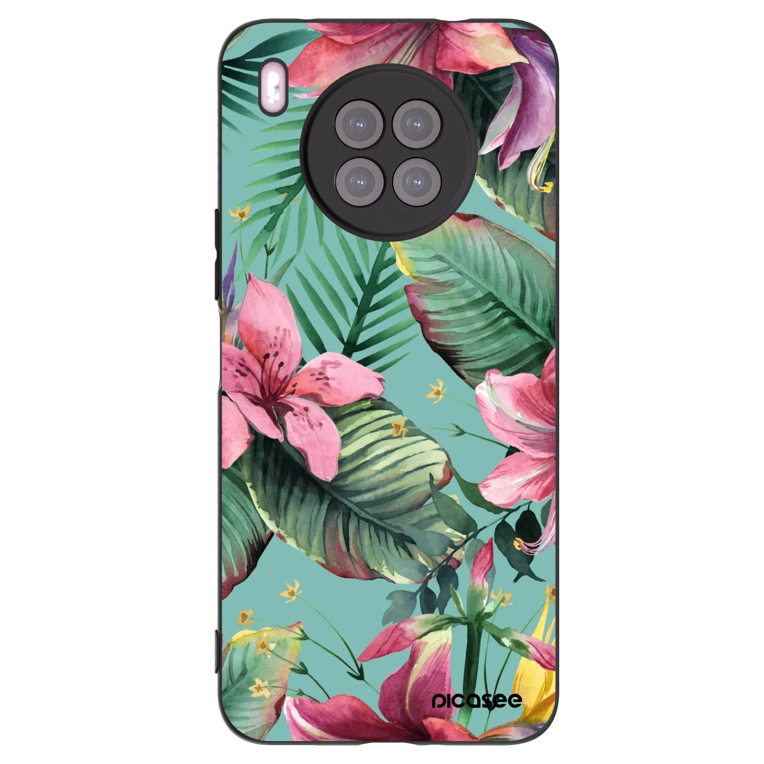 Picasee husă neagră din silicon pentru Huawei Nova 8i - Hawaii