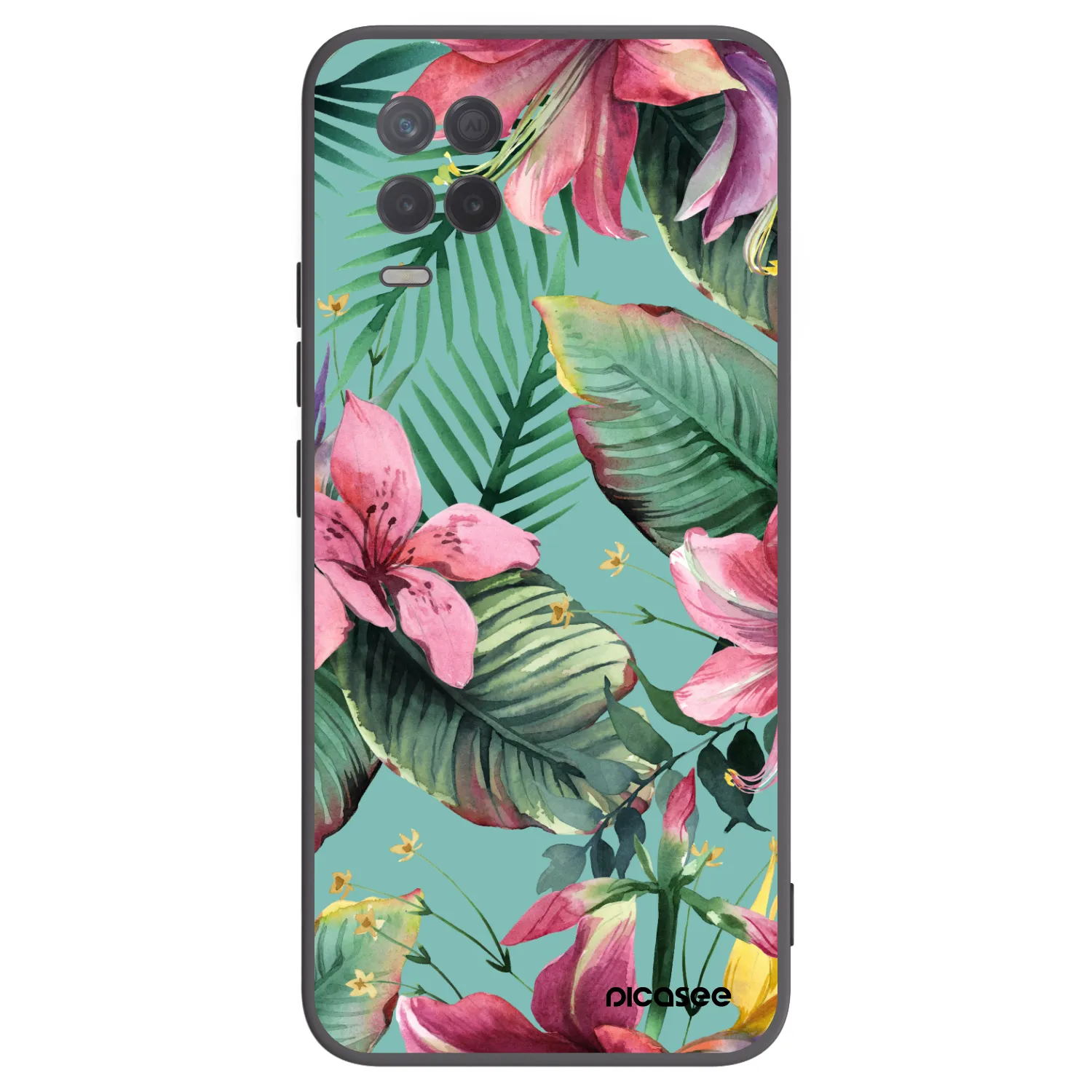 Picasee husă neagră din silicon pentru Realme 8 5G - Hawaii