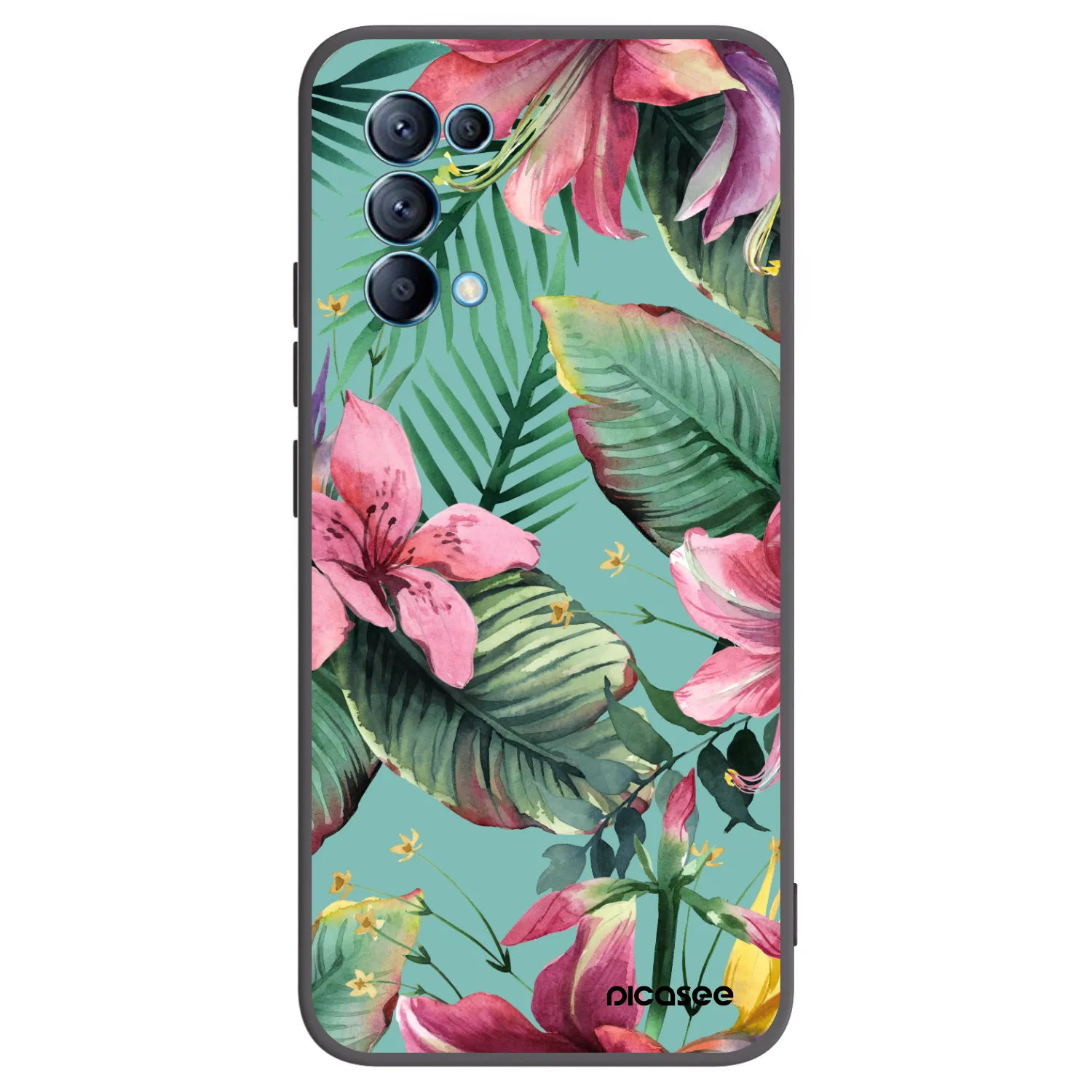 Picasee husă neagră din silicon pentru OPPO Reno 5 5G - Hawaii