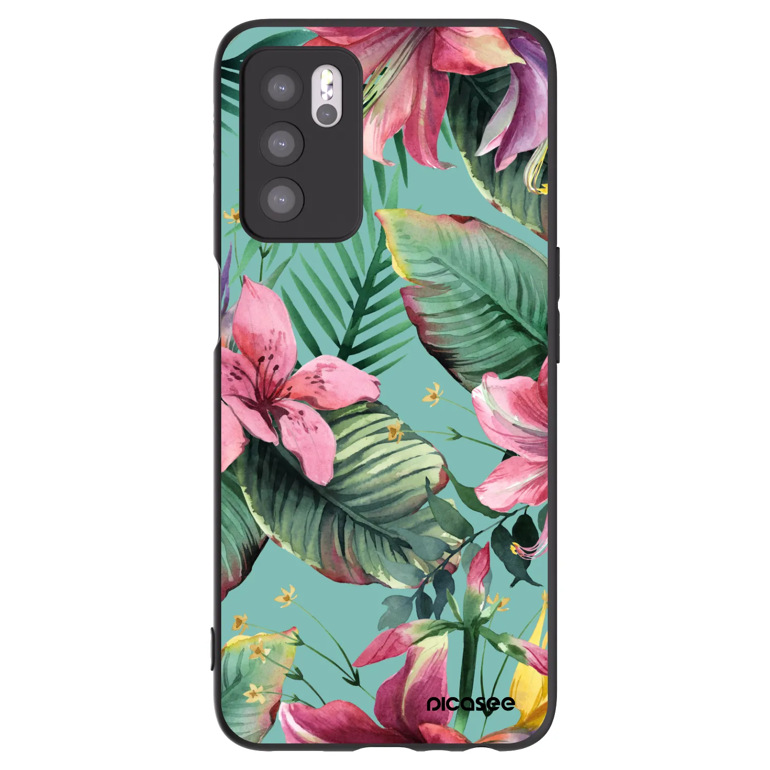 Picasee husă neagră din silicon pentru OPPO A16s - Hawaii