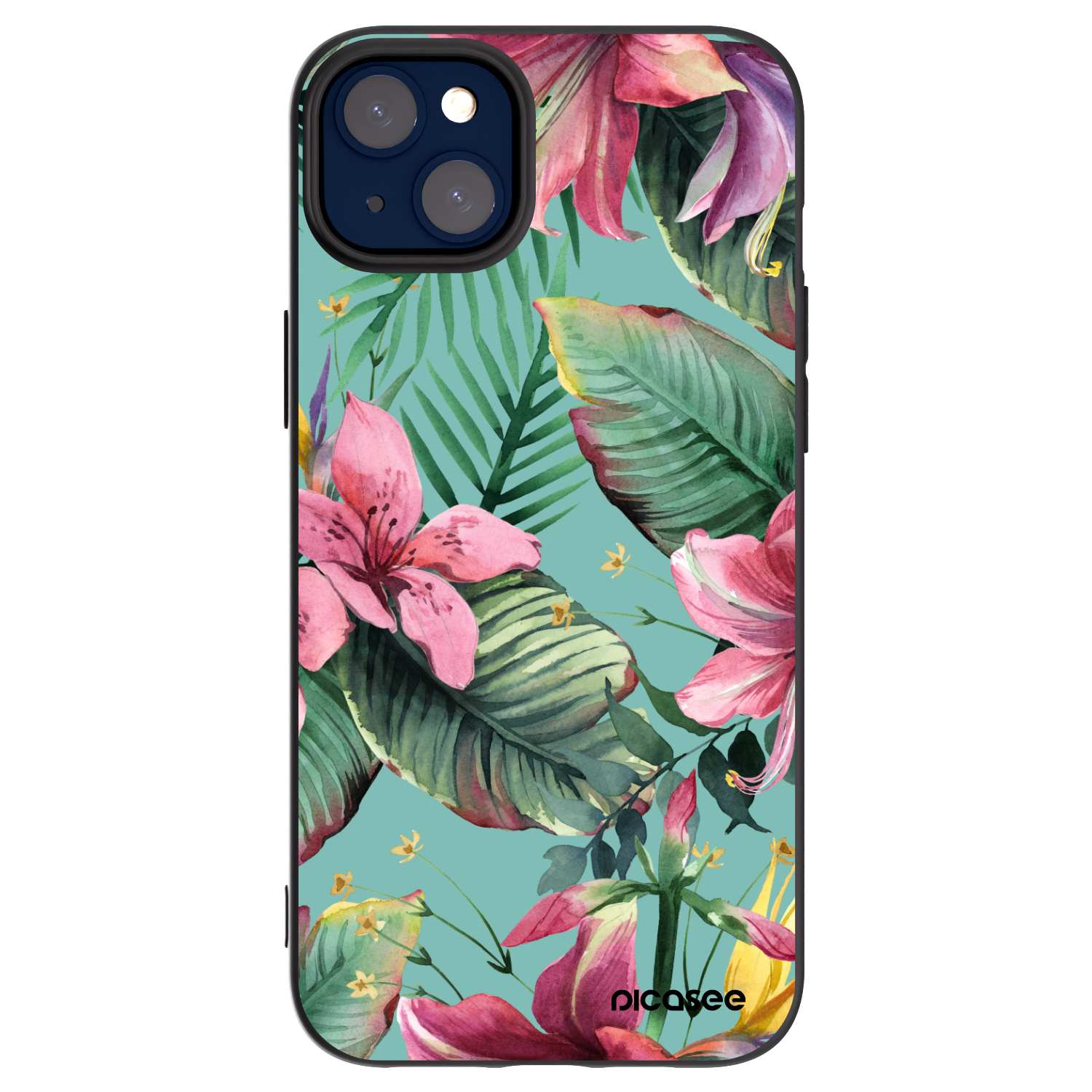 Picasee husă neagră din silicon pentru Apple iPhone 14 Plus - Hawaii