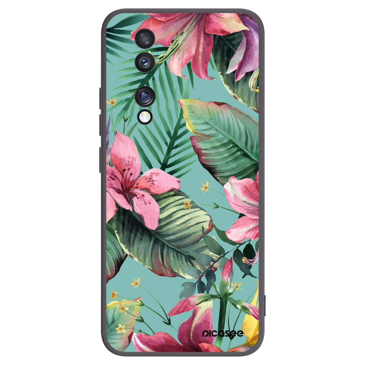 Picasee husă neagră din silicon pentru Honor 70 - Hawaii