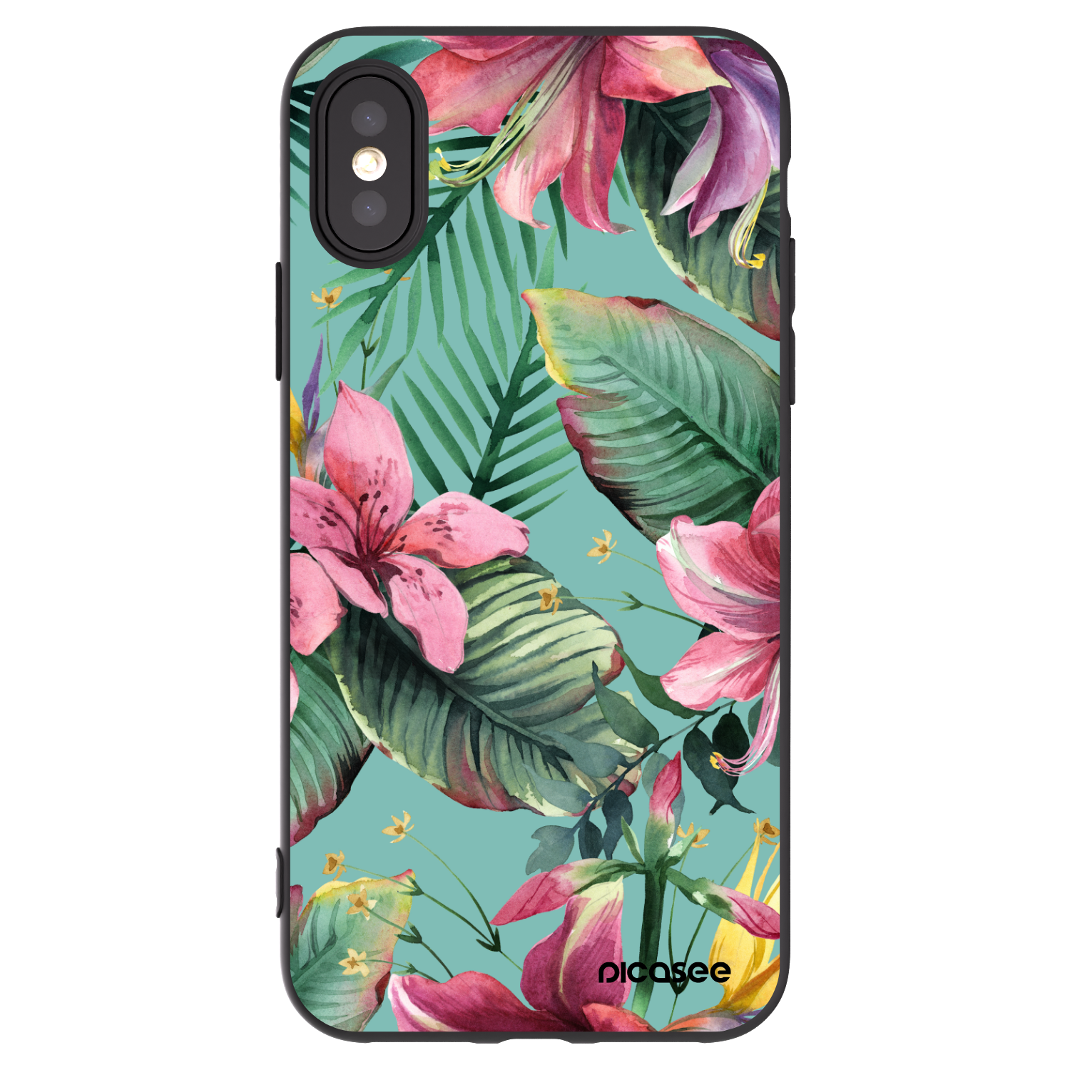 Picasee husă neagră din silicon pentru Apple iPhone X/XS - Hawaii