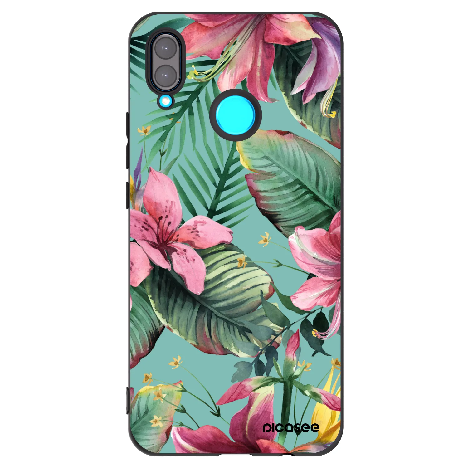 Picasee husă neagră din silicon pentru Huawei Nova 3 - Hawaii