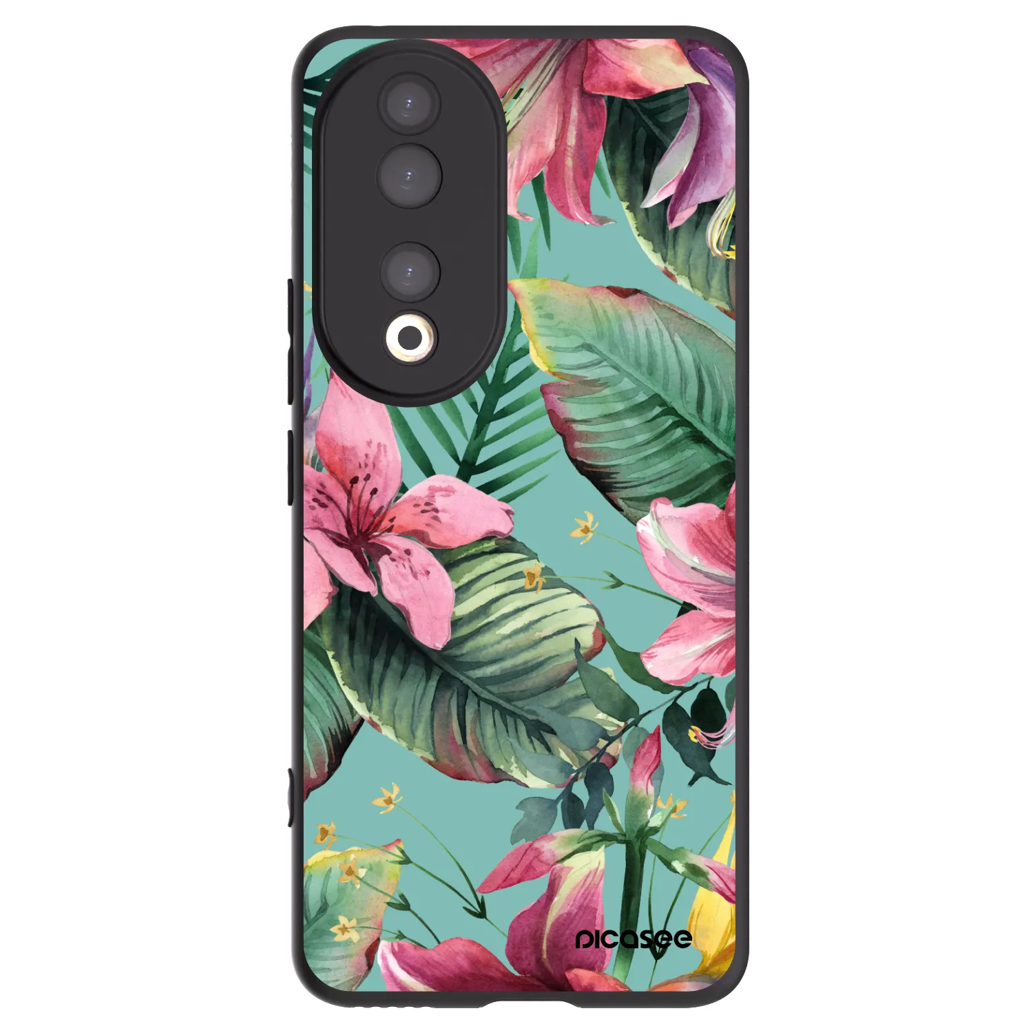 Picasee husă neagră din silicon pentru Honor 90 5G - Hawaii