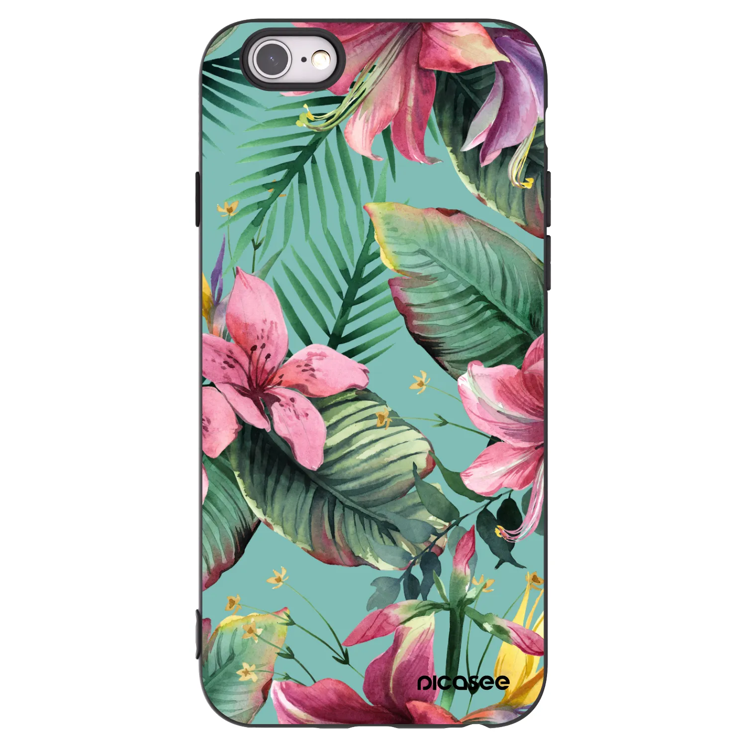 Picasee husă neagră din silicon pentru Apple iPhone 6/6S - Hawaii