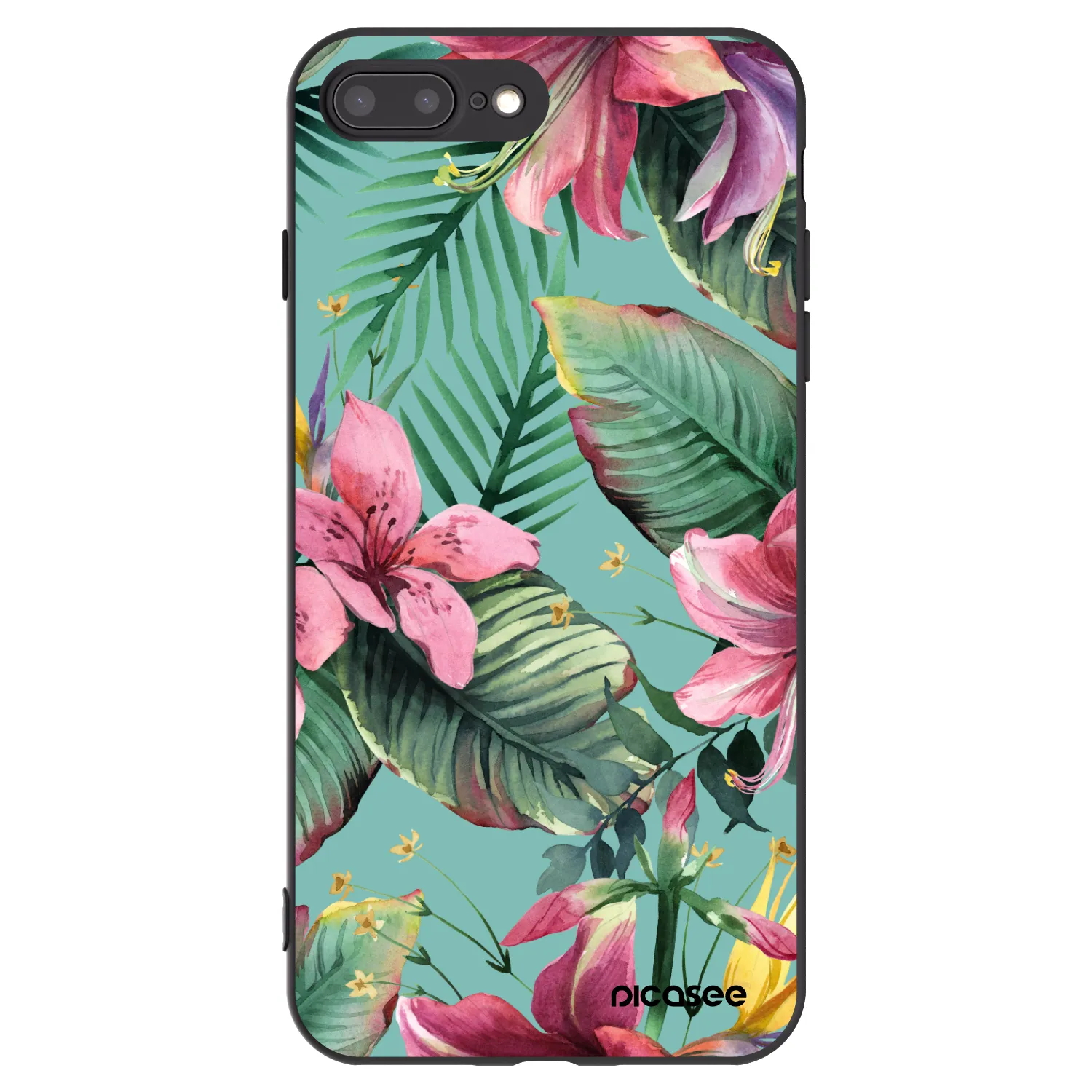 Picasee husă neagră din silicon pentru Apple iPhone 7 Plus - Hawaii