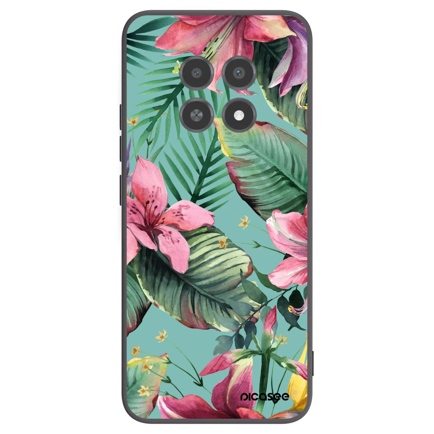 Picasee husă neagră din silicon pentru Realme 12X - Hawaii