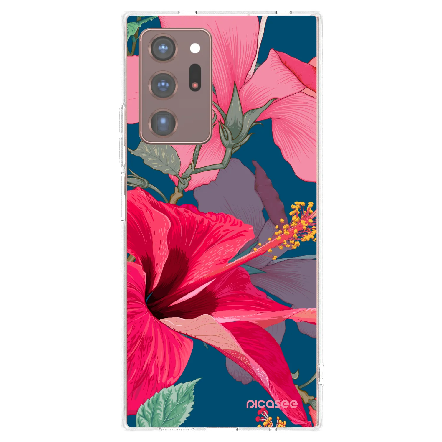 Picasee husă transparentă din silicon pentru Samsung Galaxy Note 20 Ultra - Hibiscus