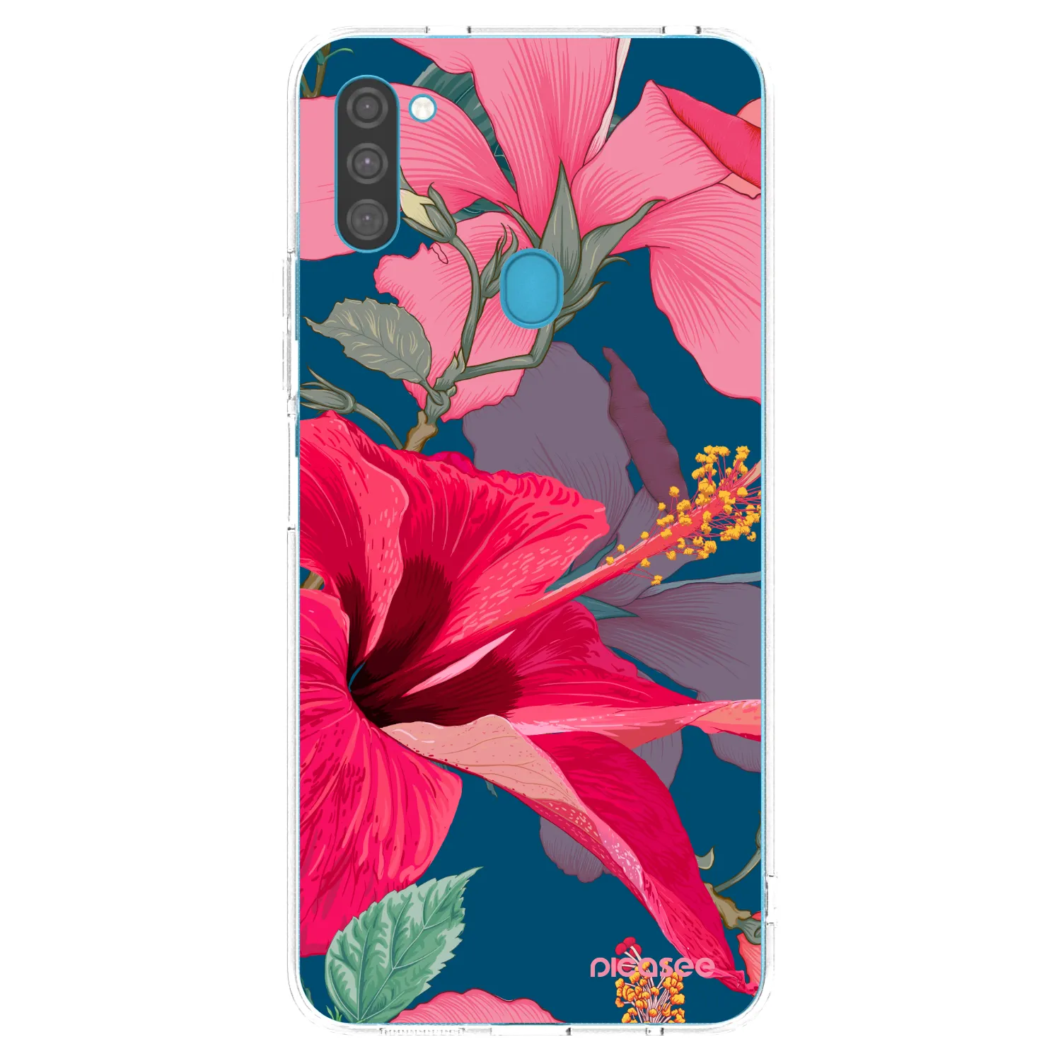 Picasee husă transparentă din silicon pentru Samsung Galaxy M11 - Hibiscus
