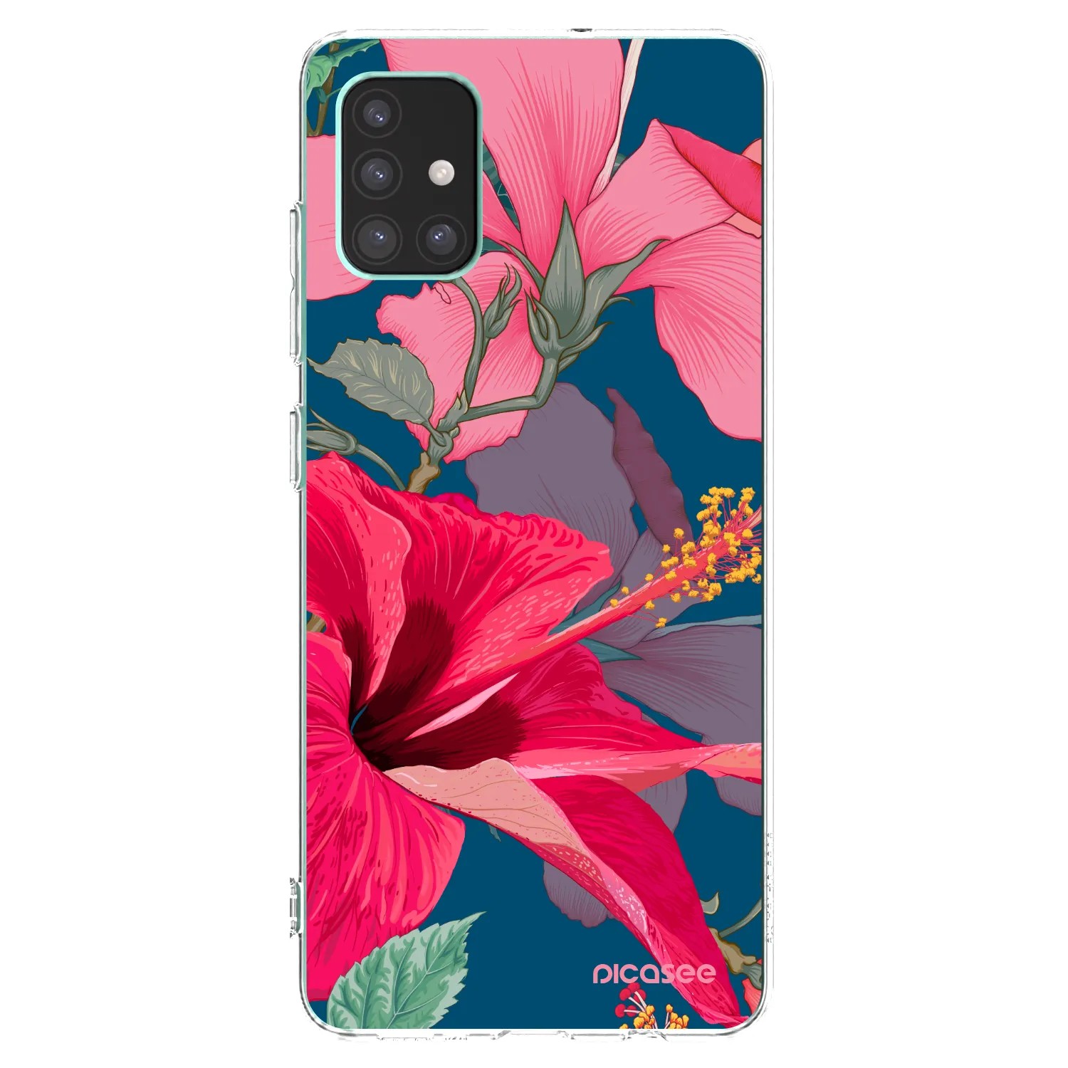 Picasee husă transparentă din silicon pentru Samsung Galaxy M51 M515F - Hibiscus