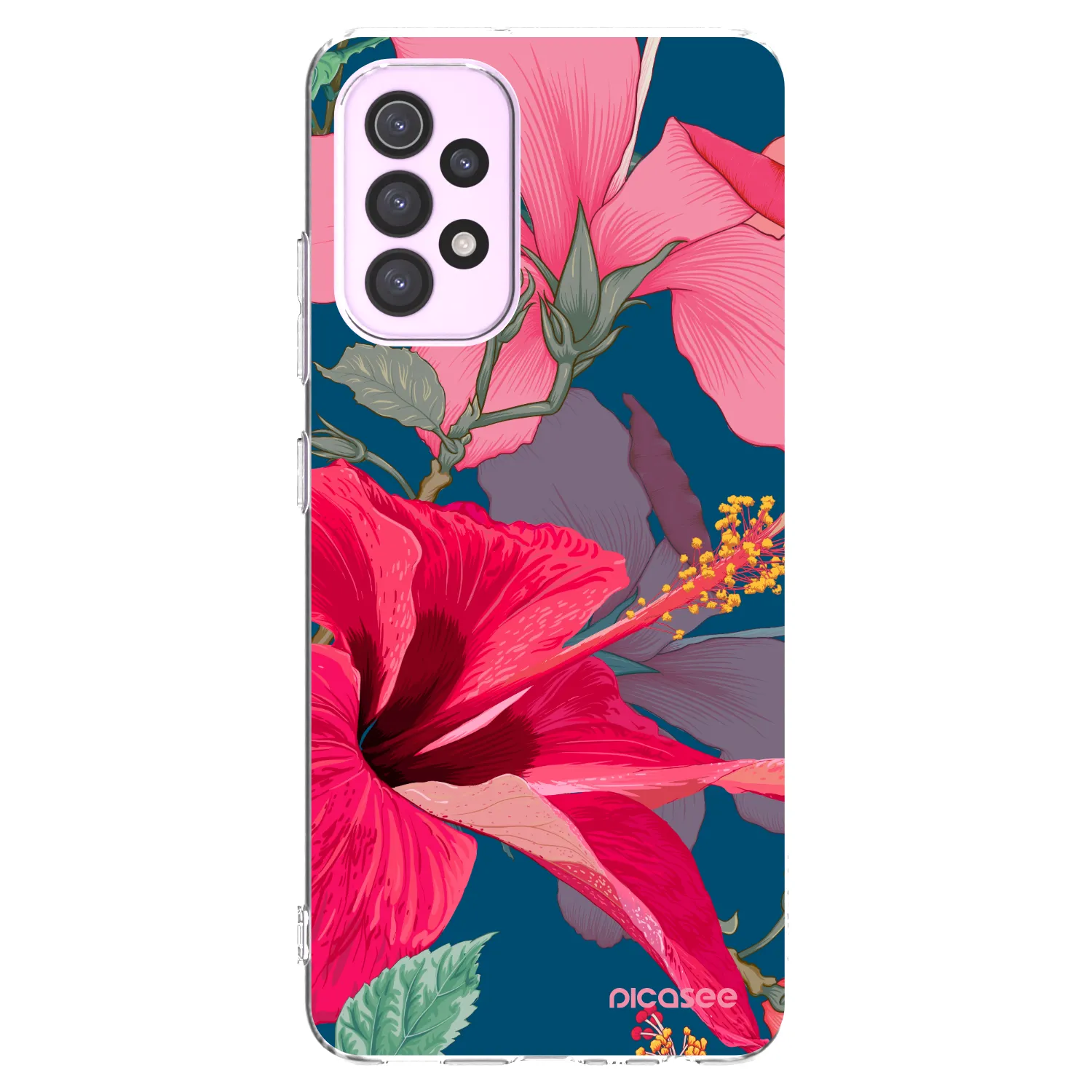 Picasee husă transparentă din silicon pentru Samsung Galaxy A32 5G A326B - Hibiscus
