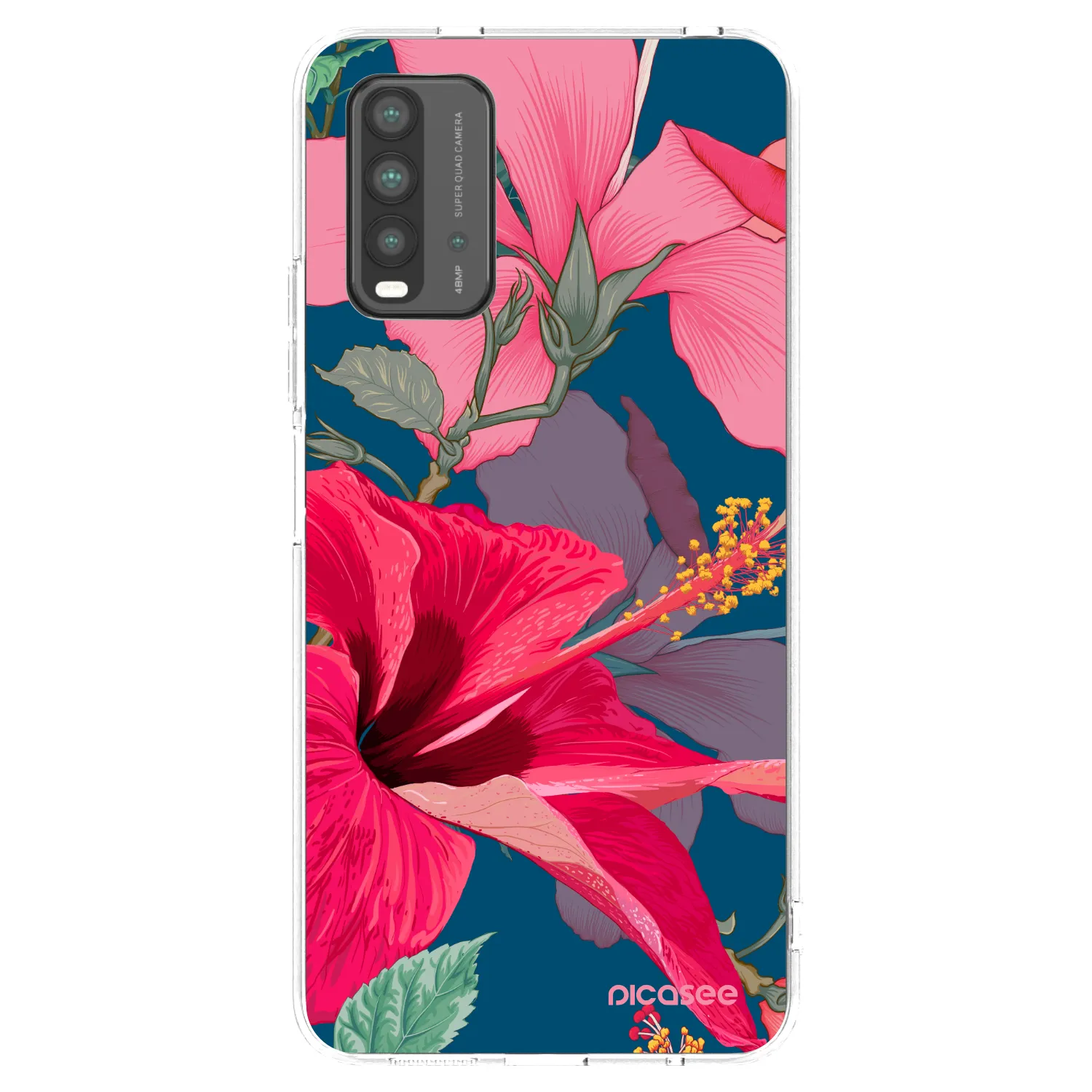 Picasee husă transparentă din silicon pentru Xiaomi Redmi 9T - Hibiscus