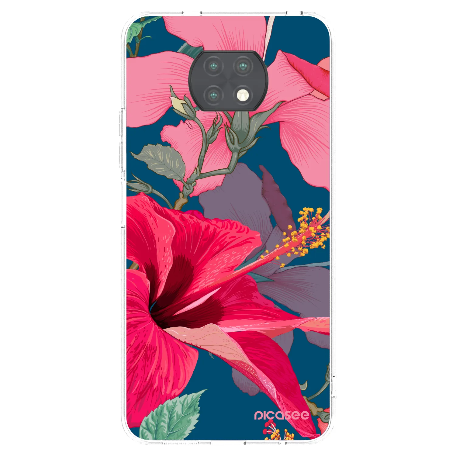 Picasee husă transparentă din silicon pentru Xiaomi Redmi Note 9T - Hibiscus