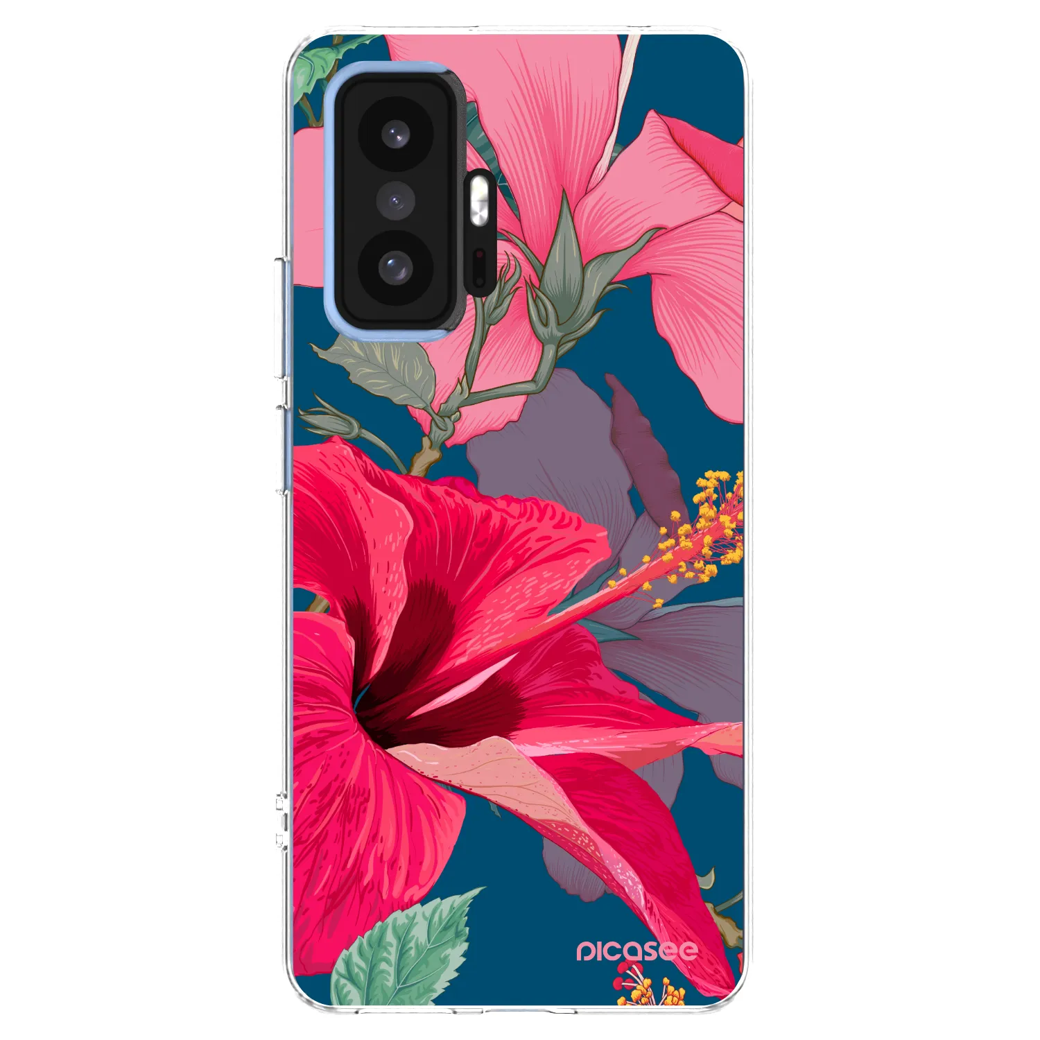 Picasee husă transparentă din silicon pentru Xiaomi 11T Pro - Hibiscus