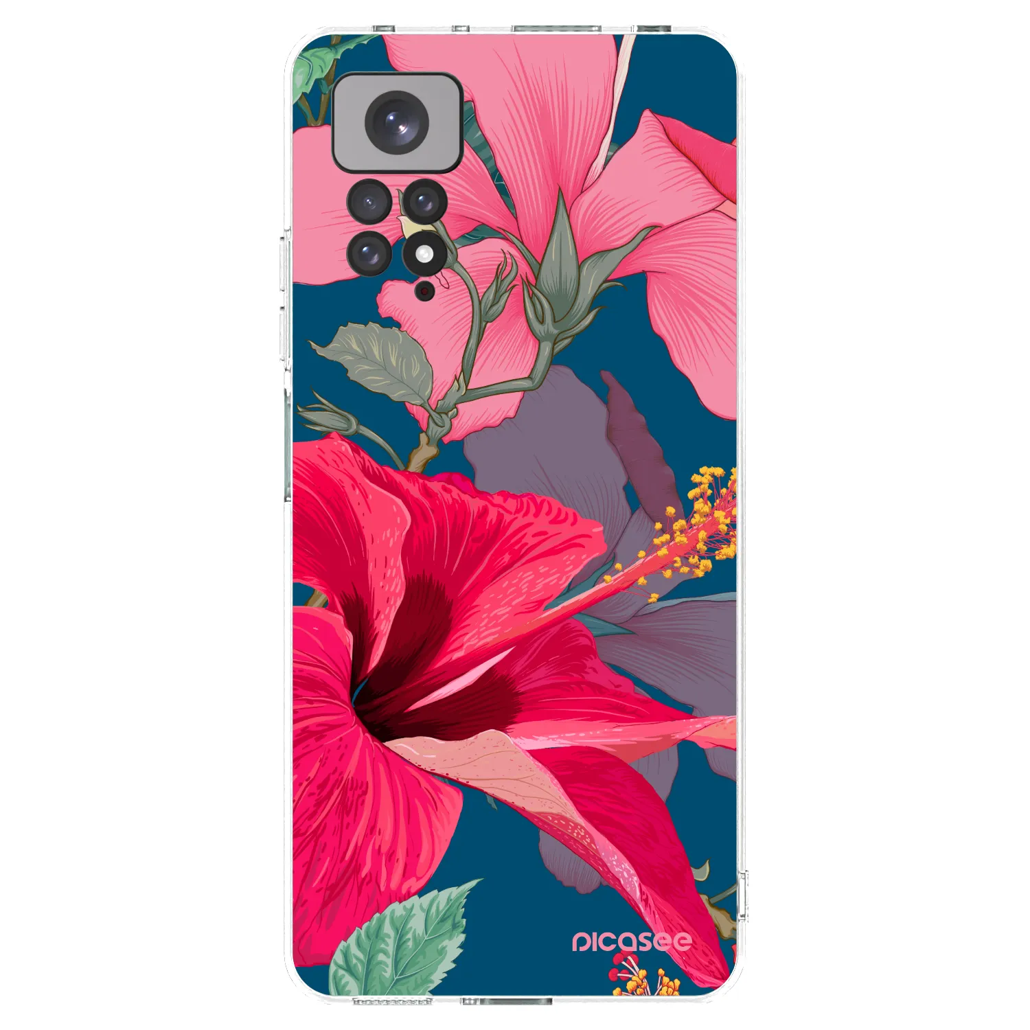 Picasee husă transparentă din silicon pentru Xiaomi Redmi Note 11 - Hibiscus