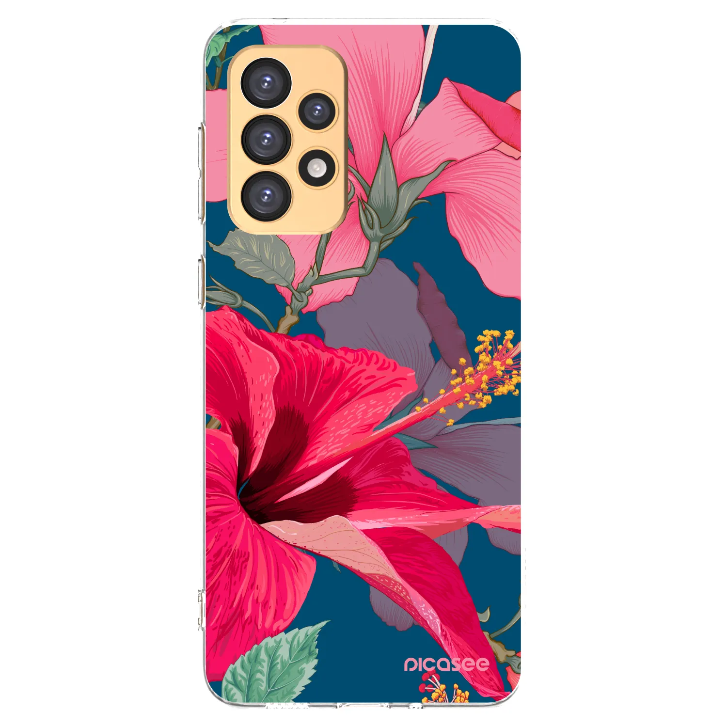Picasee husă transparentă din silicon pentru Samsung Galaxy A33 5G A336 - Hibiscus