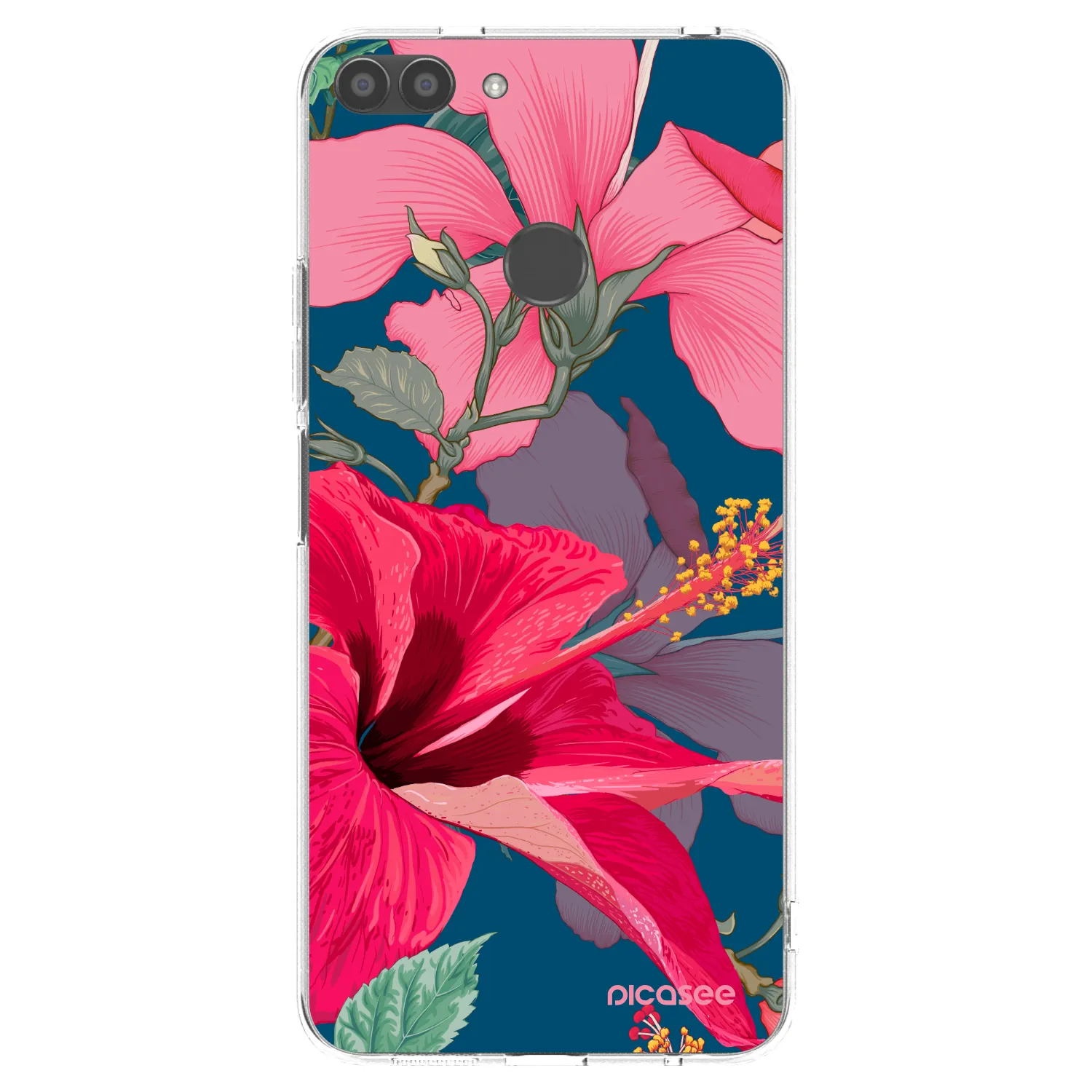 Picasee husă transparentă din silicon pentru Huawei P Smart - Hibiscus