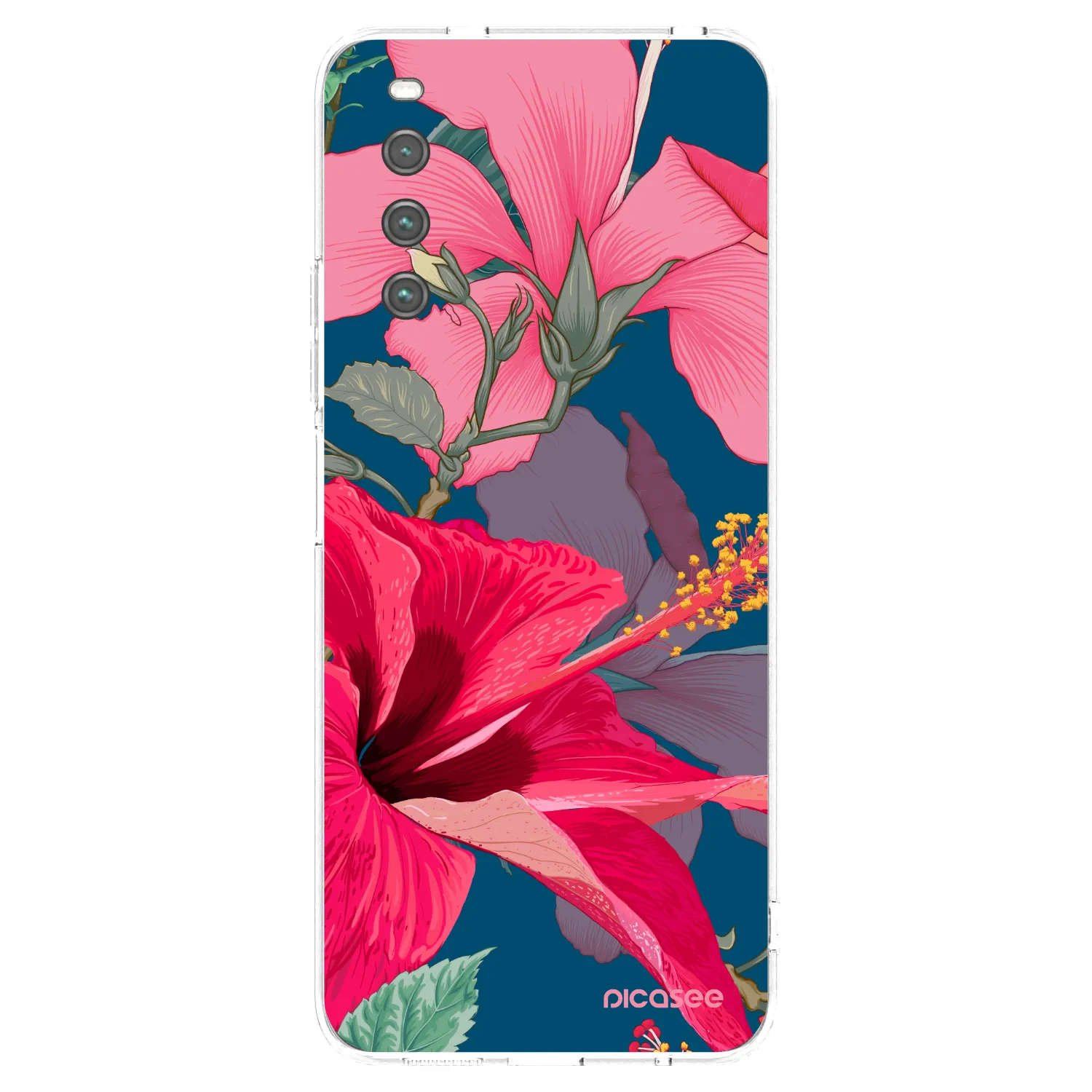 Picasee husă transparentă din silicon pentru Sony Xperia 10 IV 5G - Hibiscus