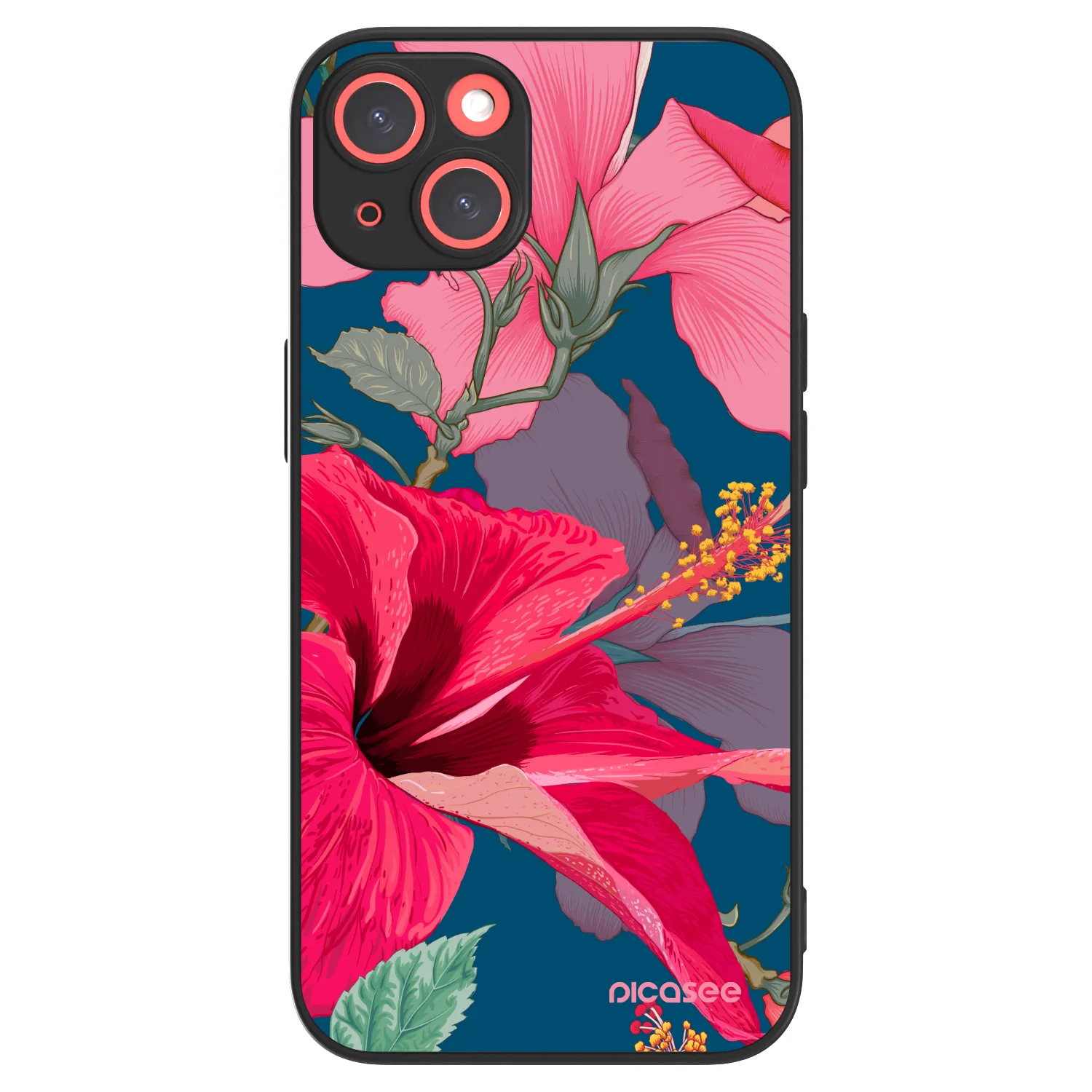 Picasee ULTIMATE CASE MagSafe pentru Apple iPhone 13 - Hibiscus