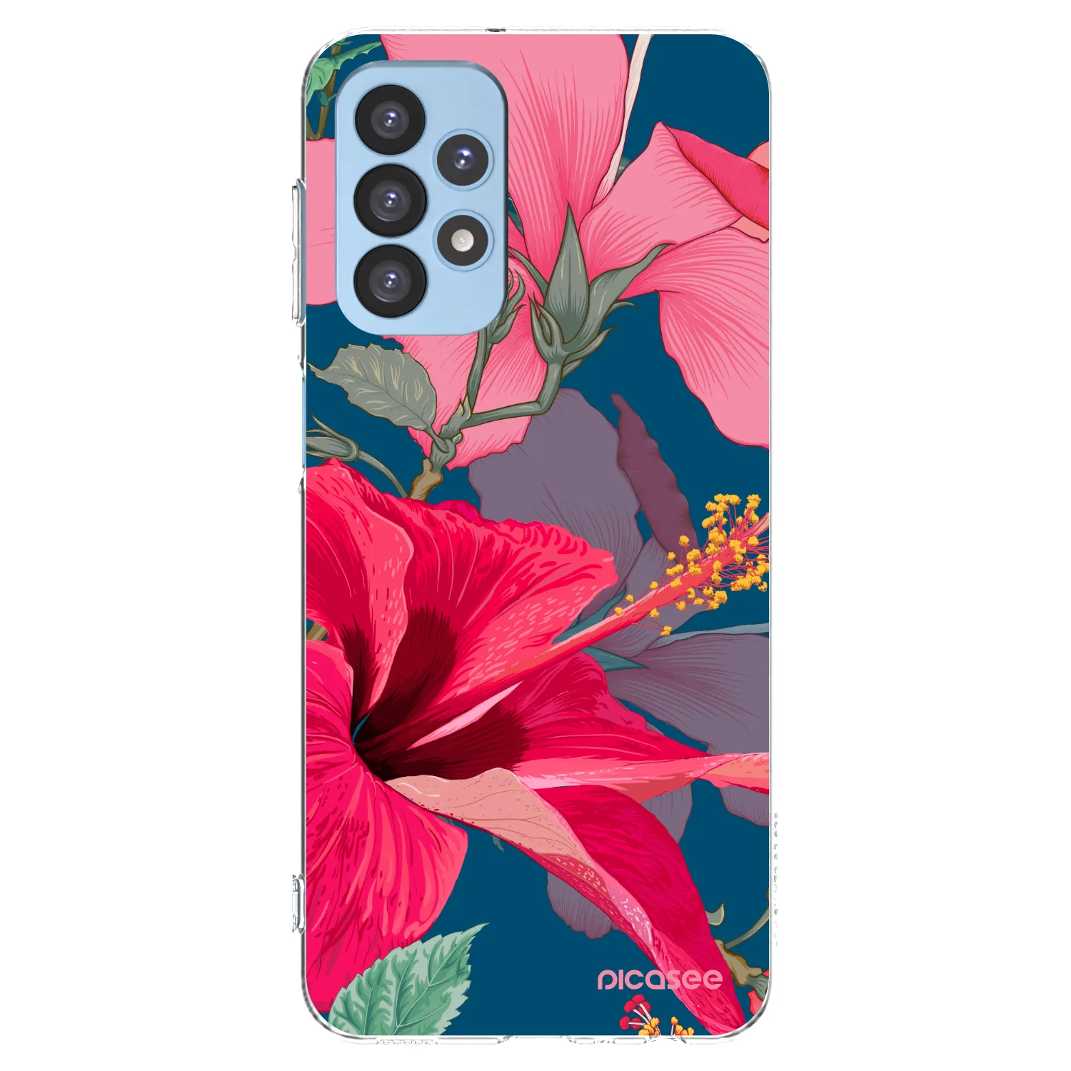 Picasee husă transparentă din silicon pentru Samsung Galaxy A23 A235F 4G - Hibiscus