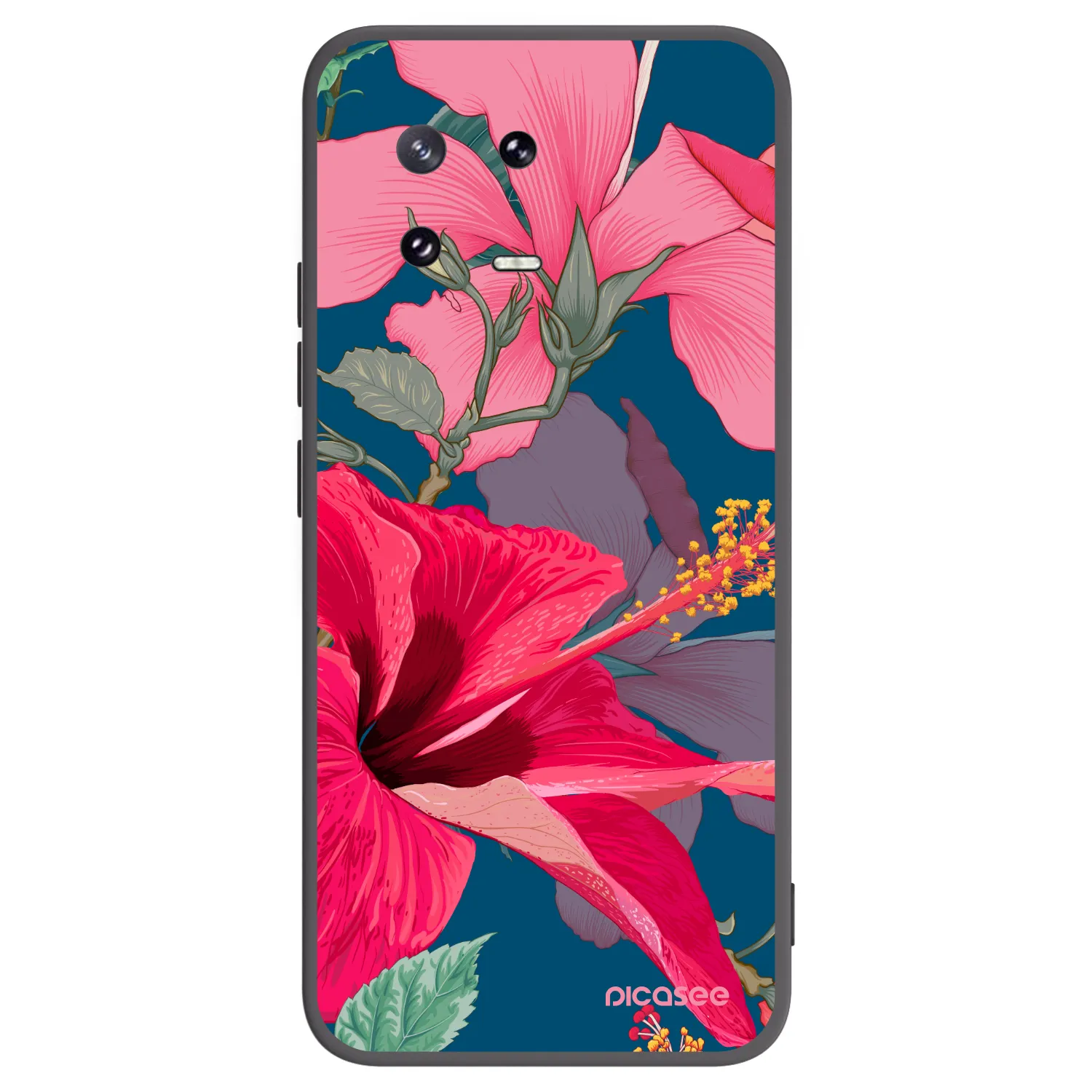 Picasee husă neagră din silicon pentru Xiaomi 13 Pro - Hibiscus