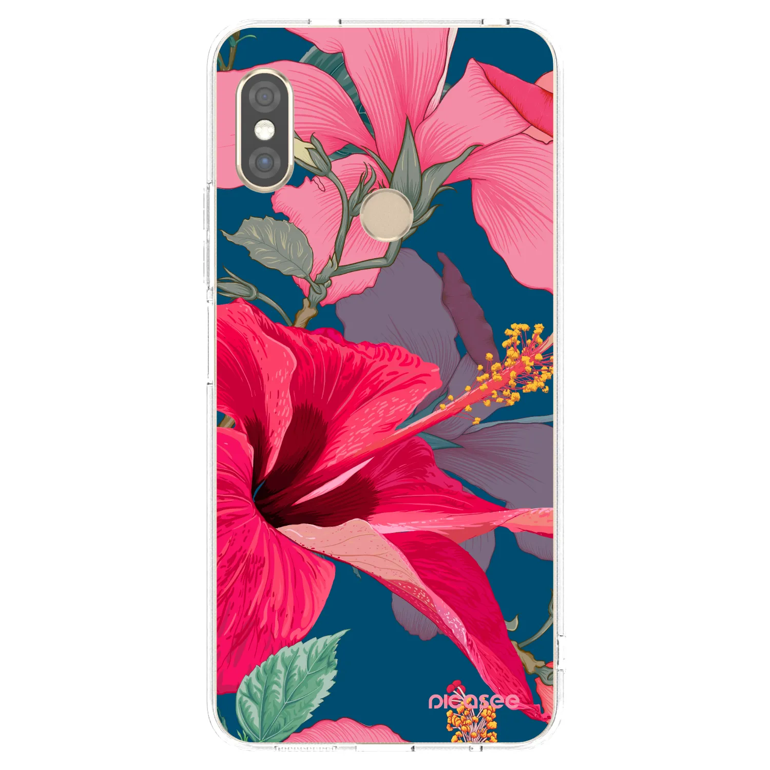 Picasee husă transparentă din silicon pentru Xiaomi Redmi Note 5 Global - Hibiscus