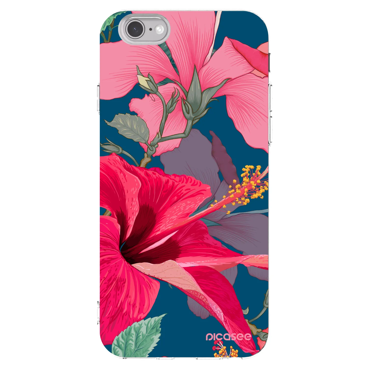 Picasee husă transparentă din silicon pentru Apple iPhone 6/6S - Hibiscus