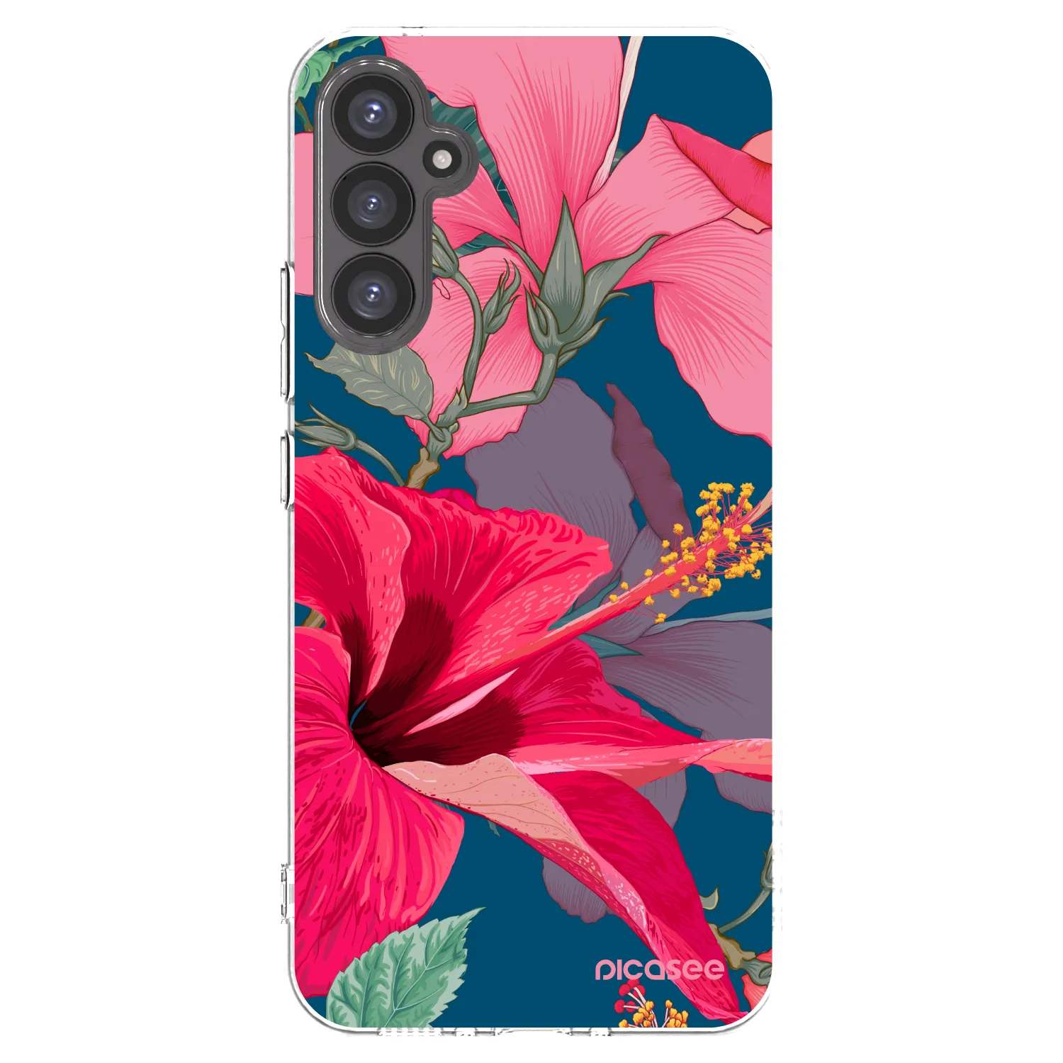 Picasee husă transparentă din silicon pentru Samsung Galaxy A34 5G A346B - Hibiscus