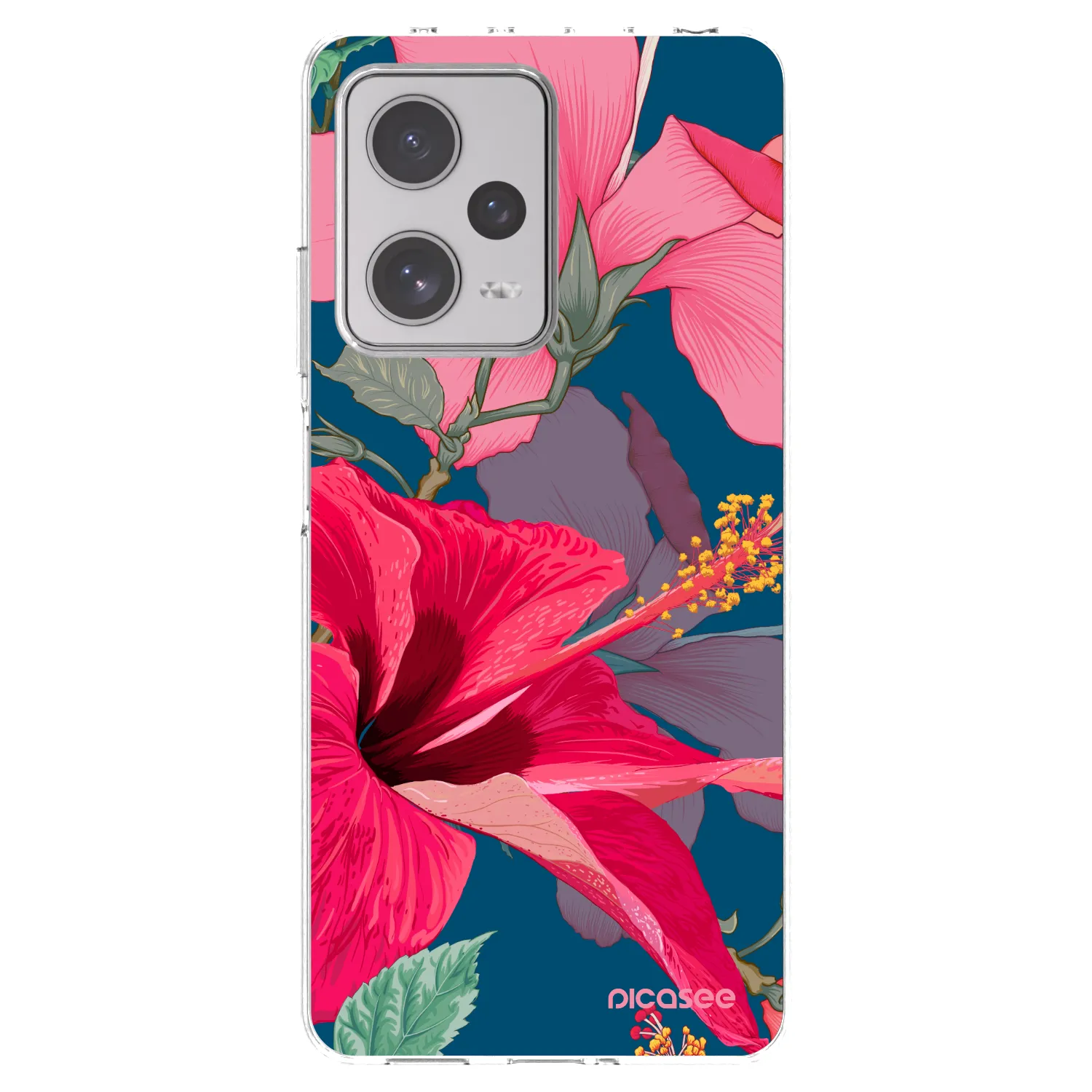 Picasee husă transparentă din silicon pentru Xiaomi Redmi Note 12 Pro+ 5G - Hibiscus