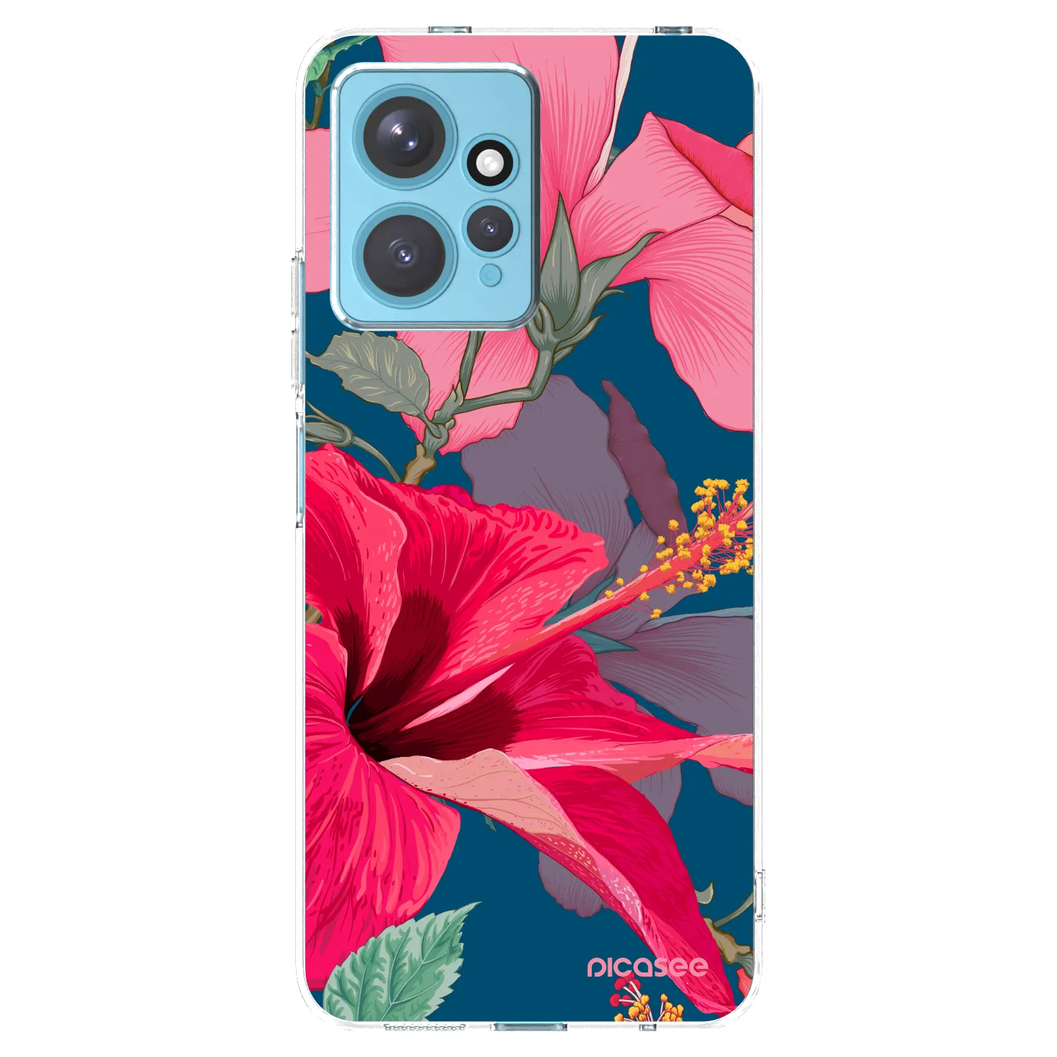 Picasee husă transparentă din silicon pentru Xiaomi Redmi Note 12 4G - Hibiscus