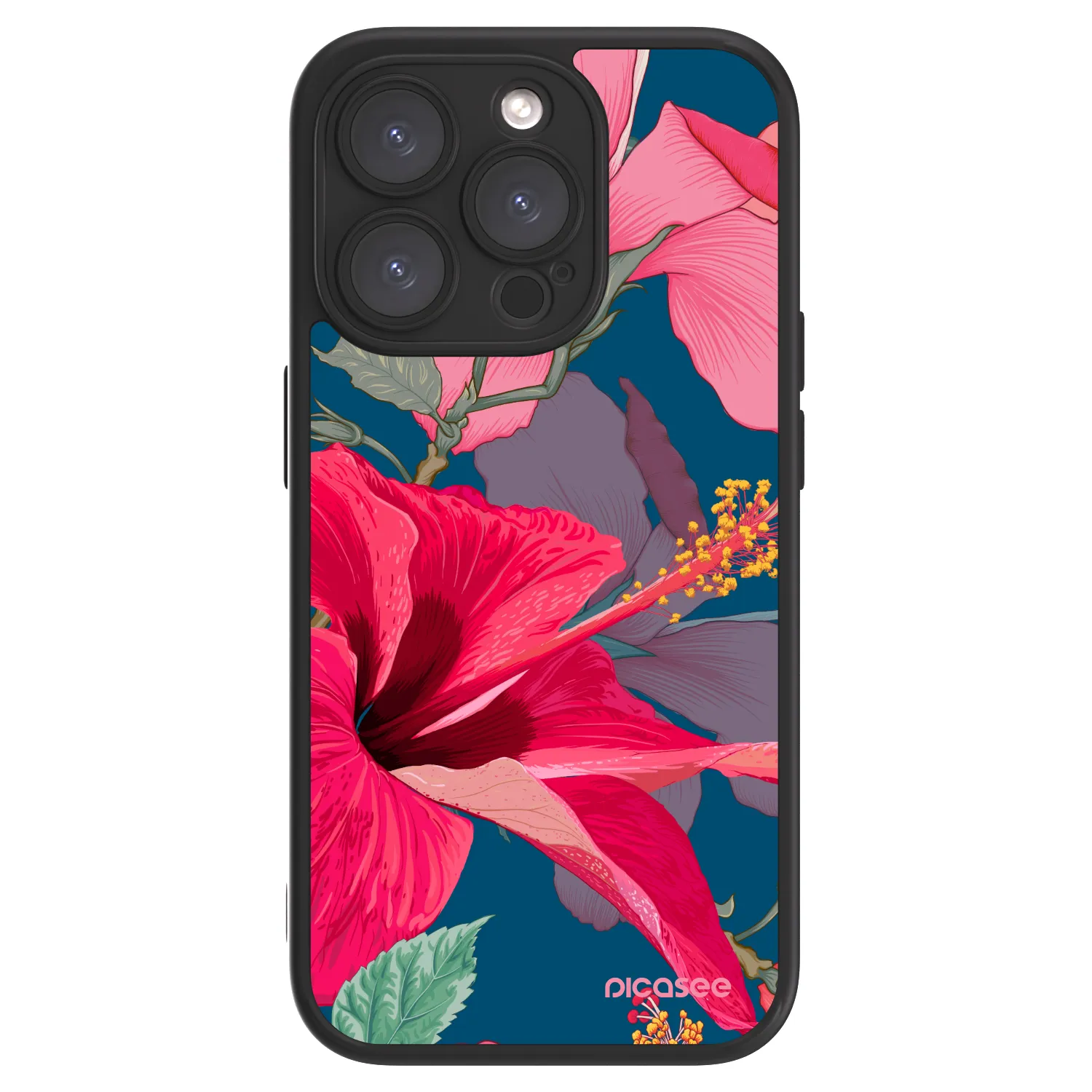Picasee ULTIMATE CASE MagSafe pentru Apple iPhone 15 Pro - Hibiscus