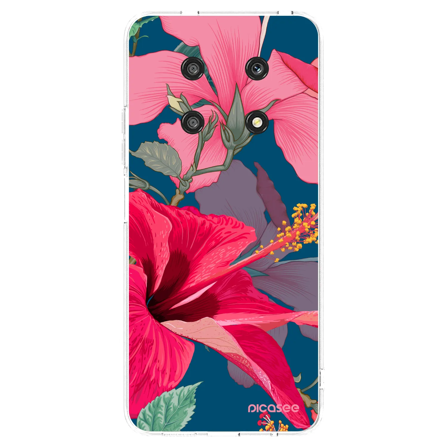 Picasee husă transparentă din silicon pentru Honor Magic4 Lite 5G - Hibiscus