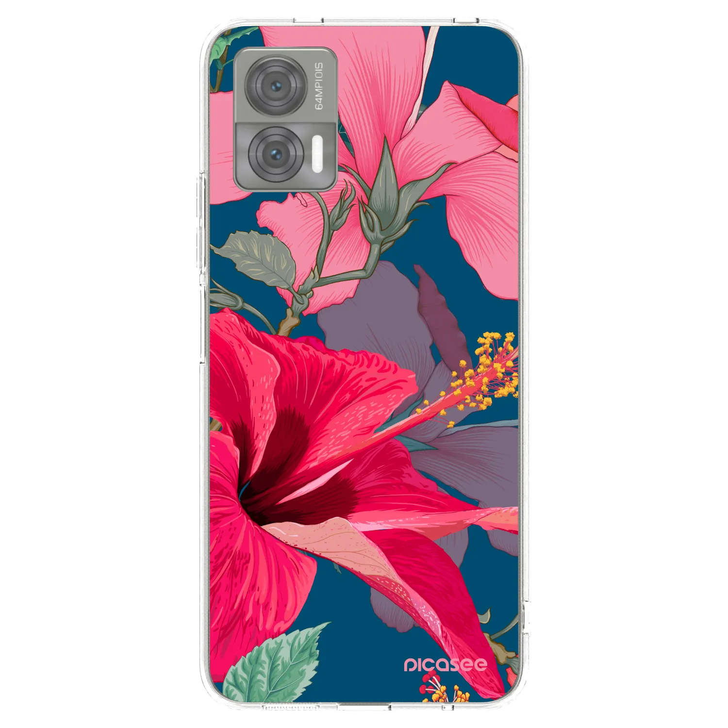 Picasee husă transparentă din silicon pentru Motorola Edge 30 Neo - Hibiscus
