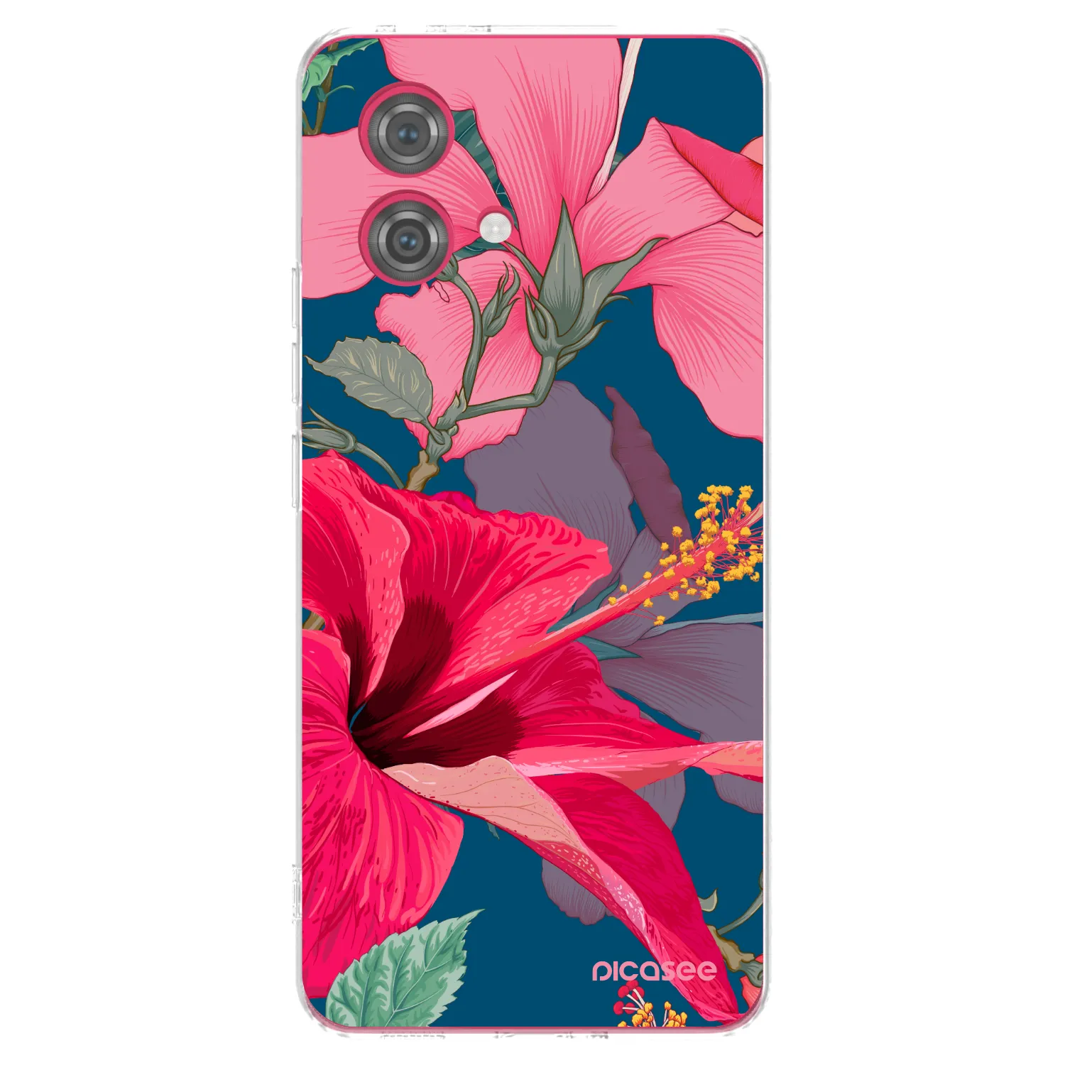 Picasee husă transparentă din silicon pentru Motorola Moto G84 5G - Hibiscus