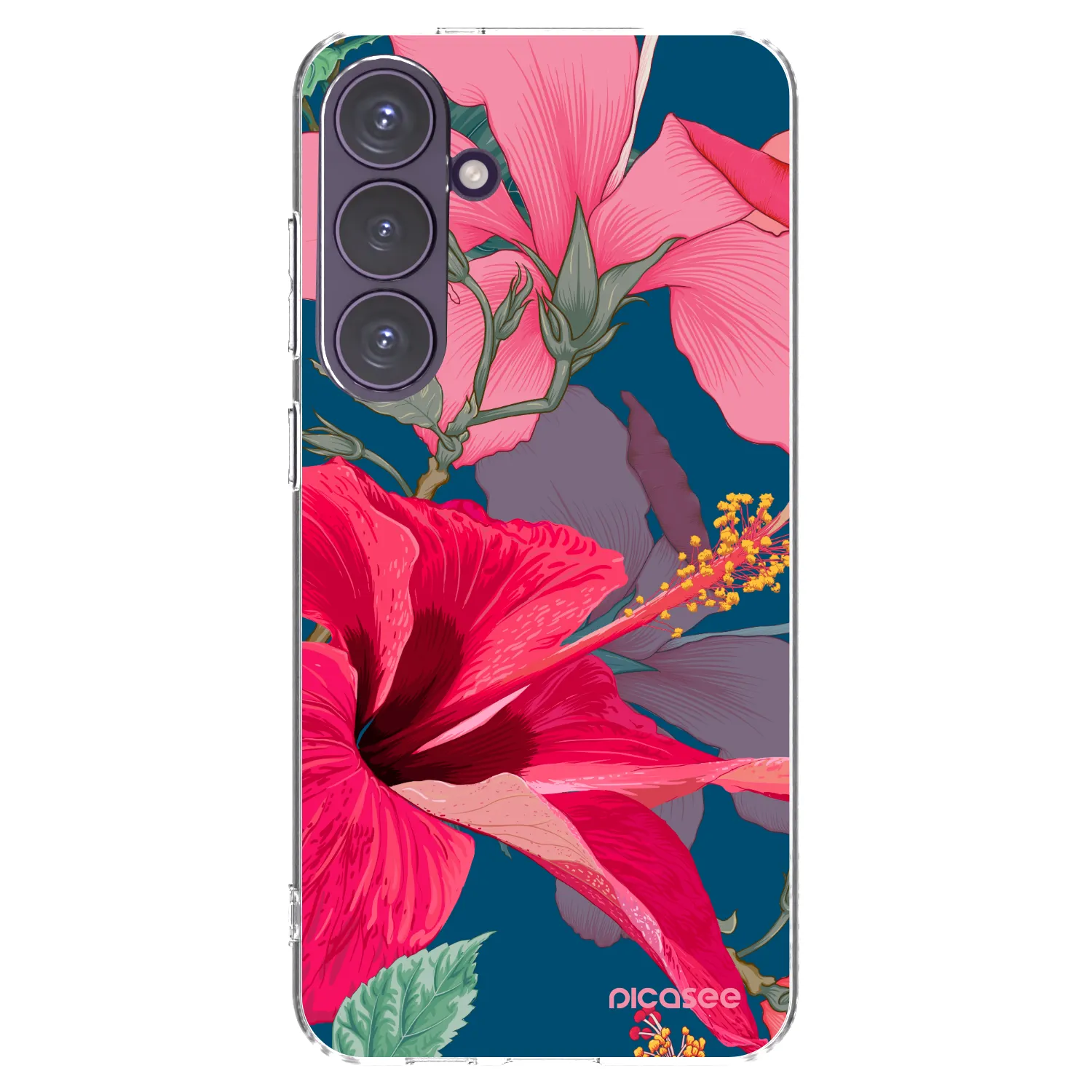 Picasee husă transparentă din silicon pentru Samsung Galaxy S24+ S926B 5G - Hibiscus