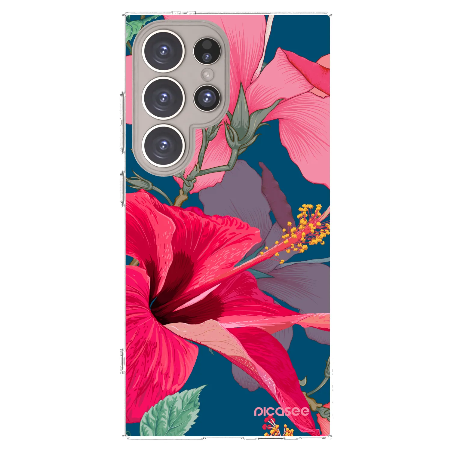 Picasee husă transparentă din silicon pentru Samsung Galaxy S24 Ultra S928B 5G - Hibiscus