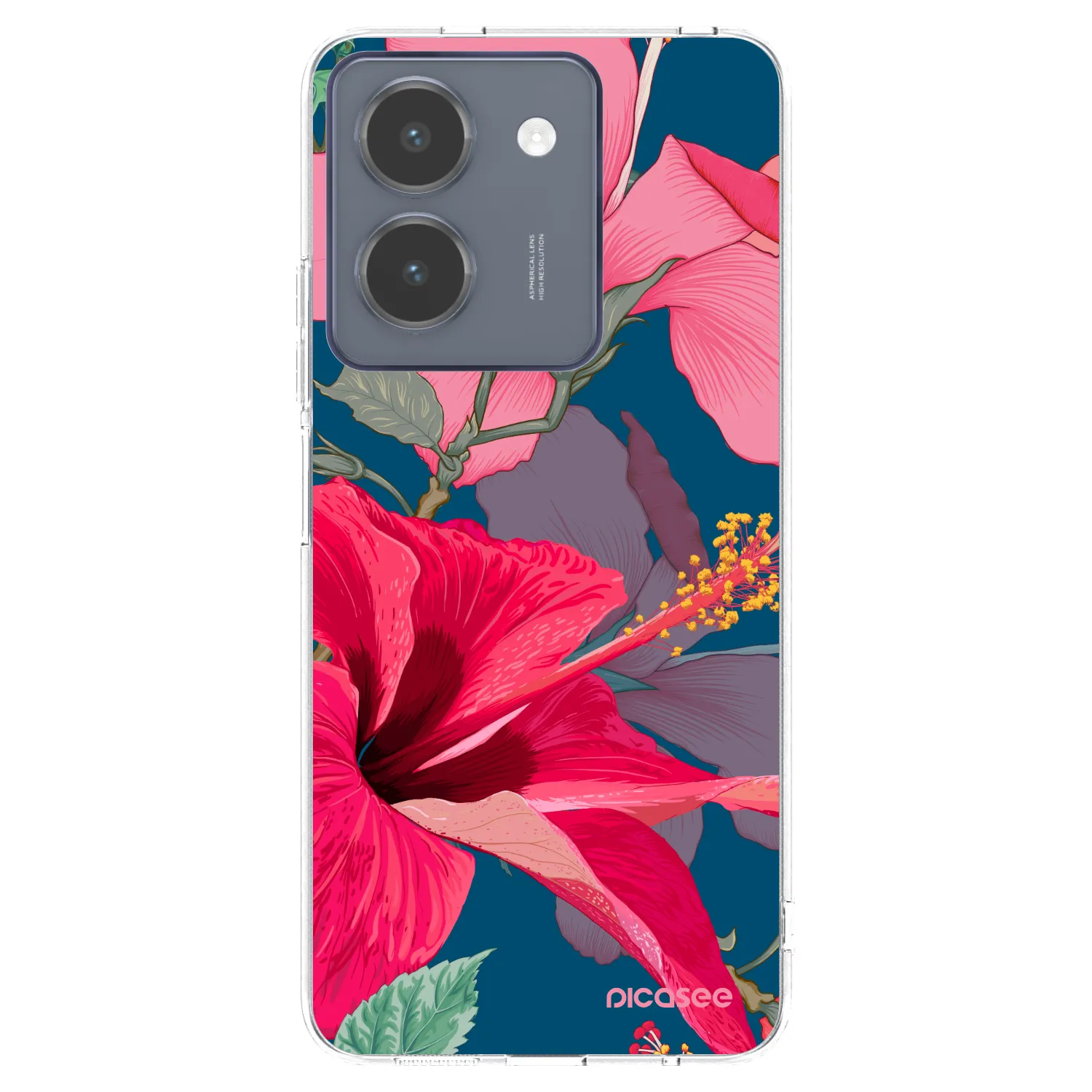 Picasee husă transparentă din silicon pentru Vivo Y36 4G - Hibiscus