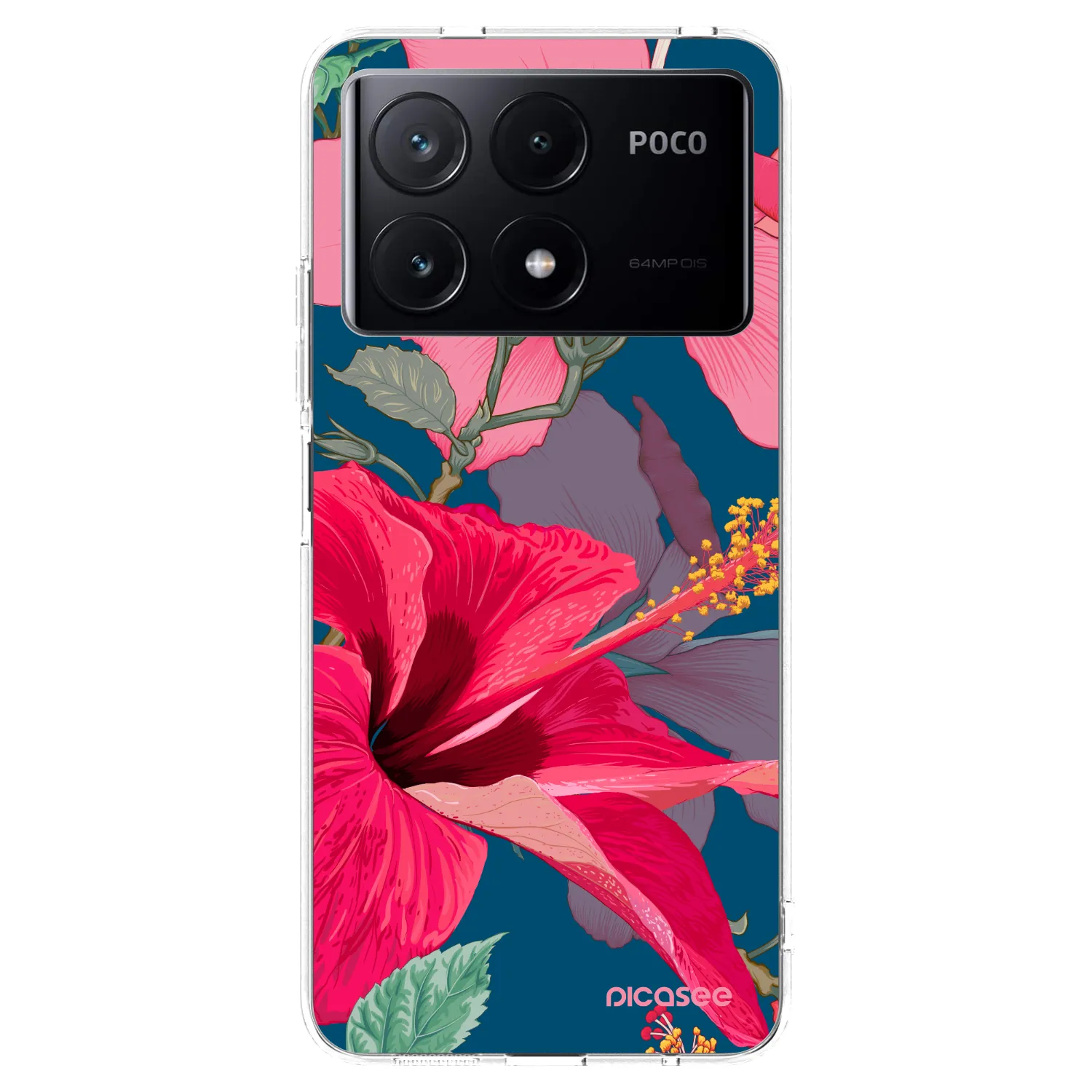 Picasee husă transparentă din silicon pentru Xiaomi Poco X6 Pro - Hibiscus