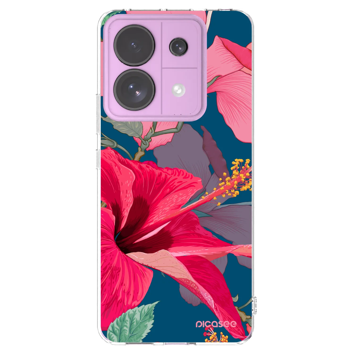 Picasee husă transparentă din silicon pentru Xiaomi Redmi Note 13 Pro 5G - Hibiscus