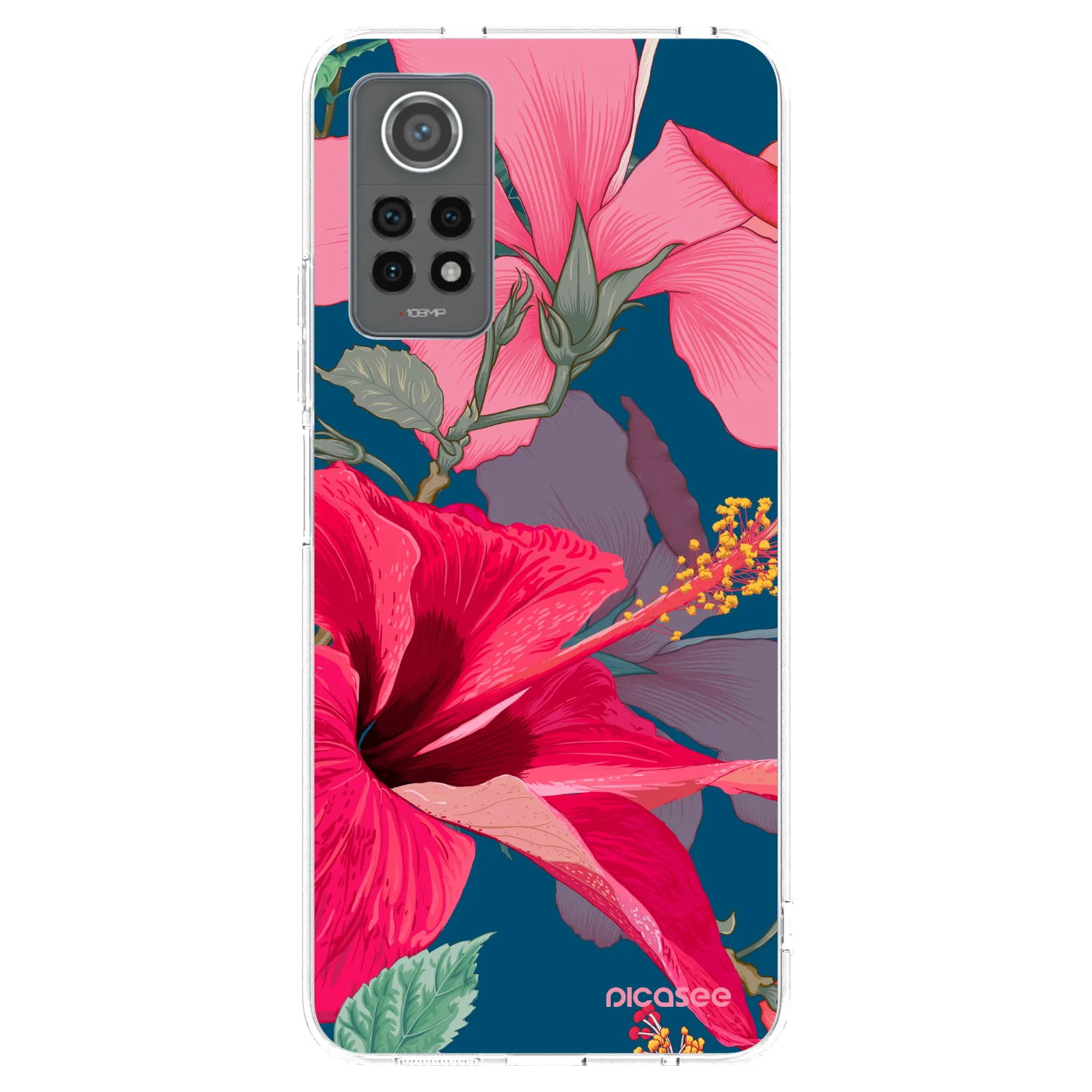 Picasee husă transparentă din silicon pentru Xiaomi Redmi Note 12 Pro 4G - Hibiscus