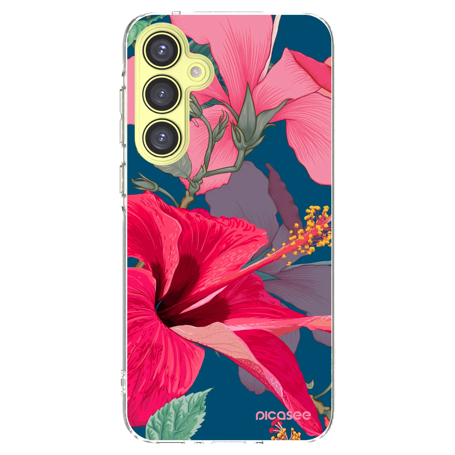Picasee husă transparentă din silicon pentru Samsung Galaxy A35 5G A356B - Hibiscus
