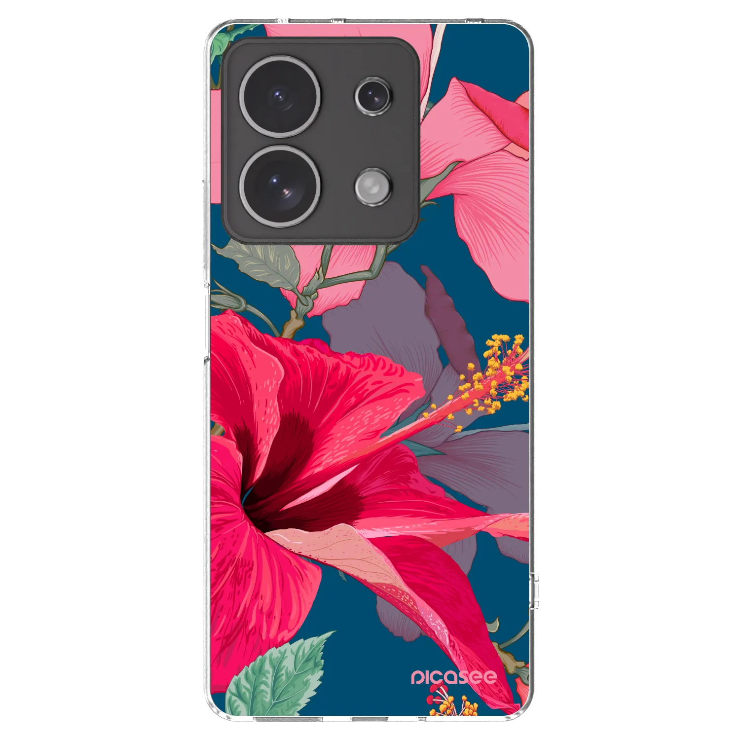 Picasee husă transparentă din silicon pentru Xiaomi Redmi Note 13 4G - Hibiscus