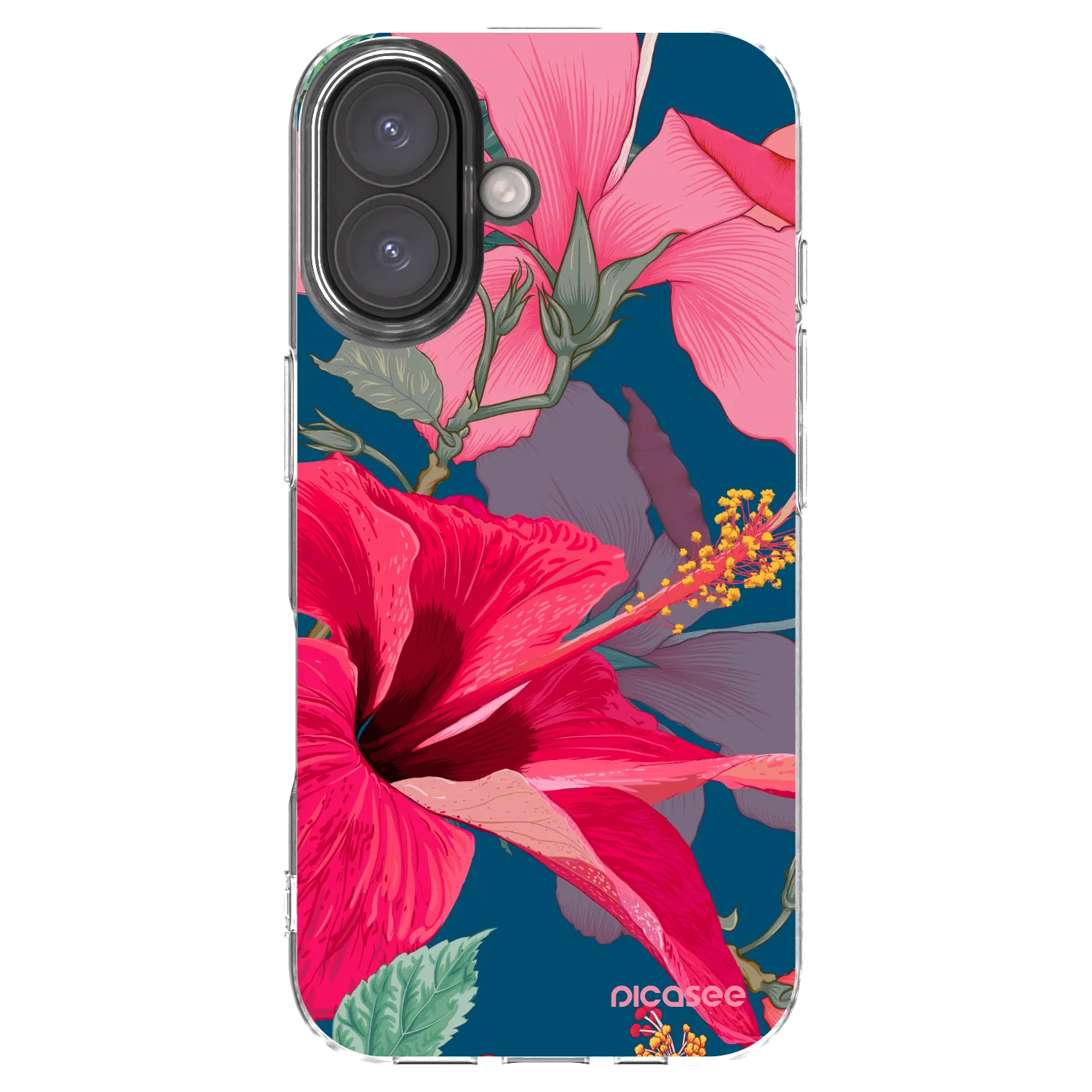 Picasee husă transparentă din silicon pentru Apple iPhone 16 - Hibiscus