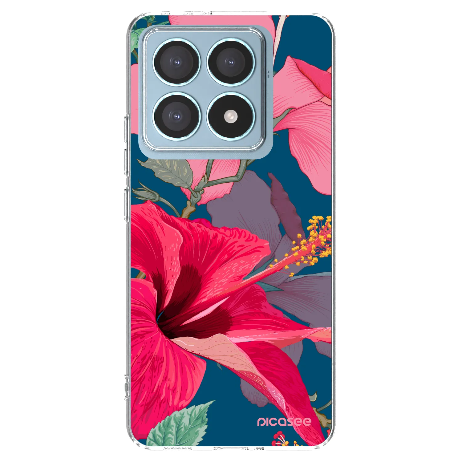 Picasee husă transparentă din silicon pentru Xiaomi 14T Pro - Hibiscus