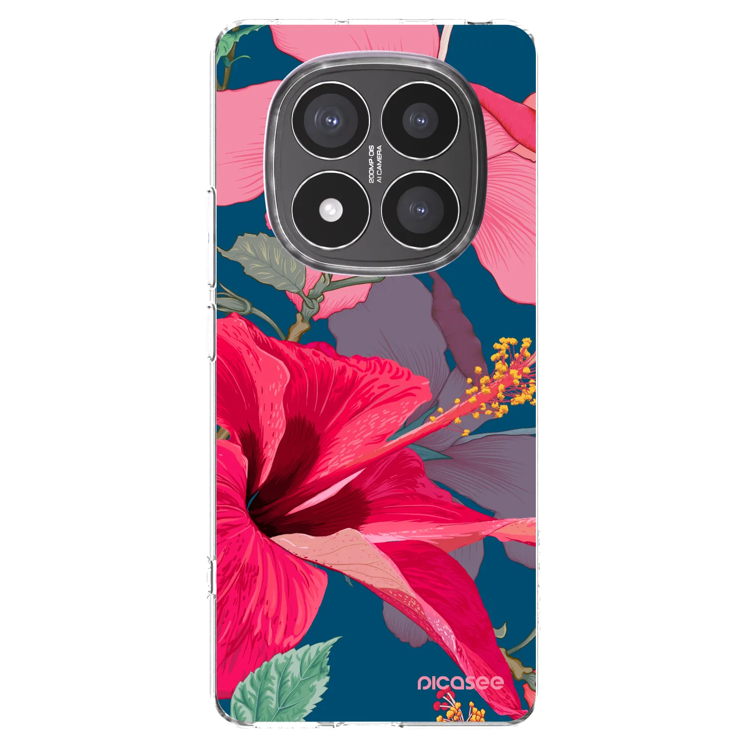 Picasee husă transparentă din silicon pentru Xiaomi Redmi Note 14 Pro+ 5G - Hibiscus